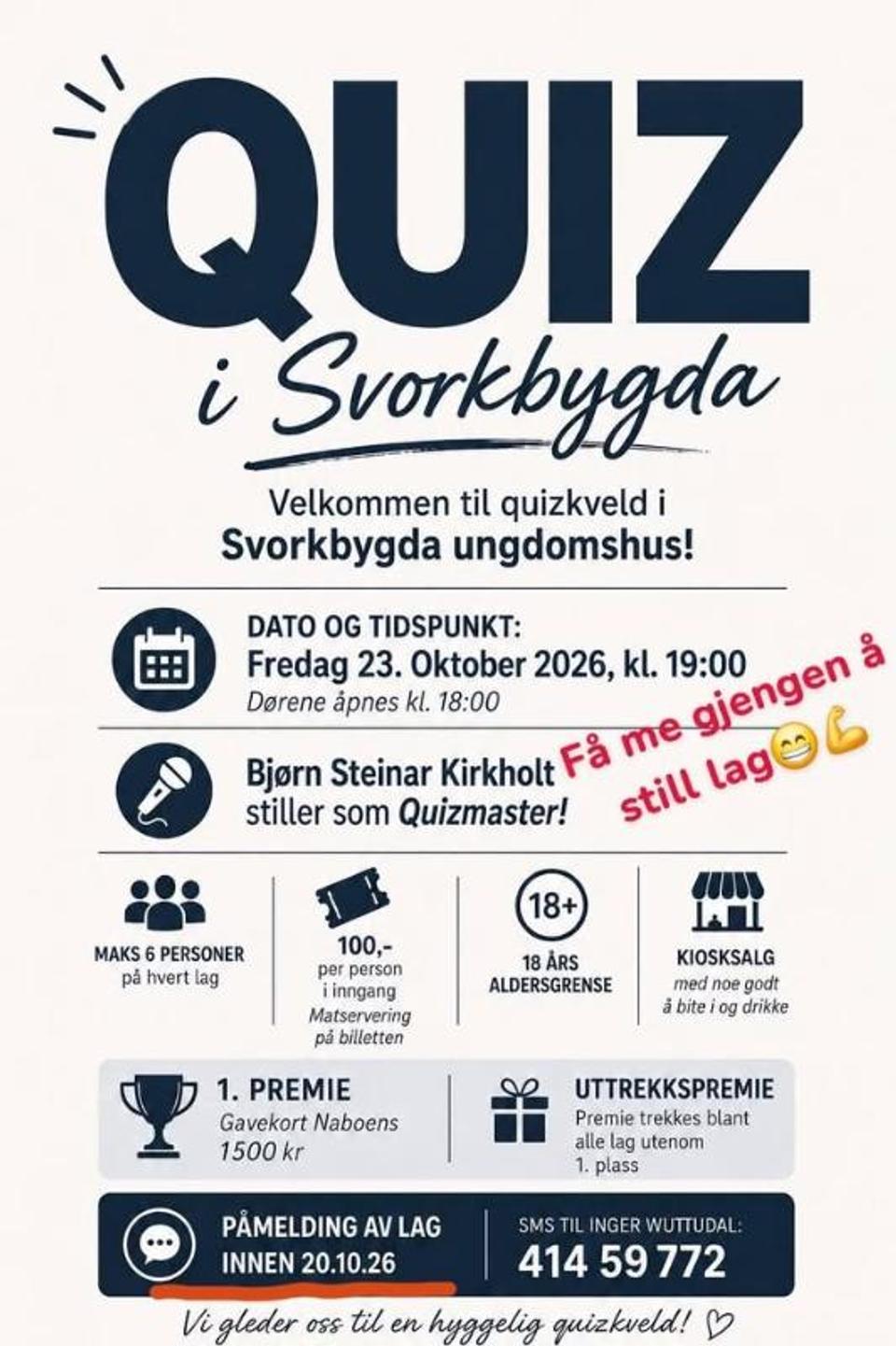 QUIZ i Svorkbygda Ungdomshus