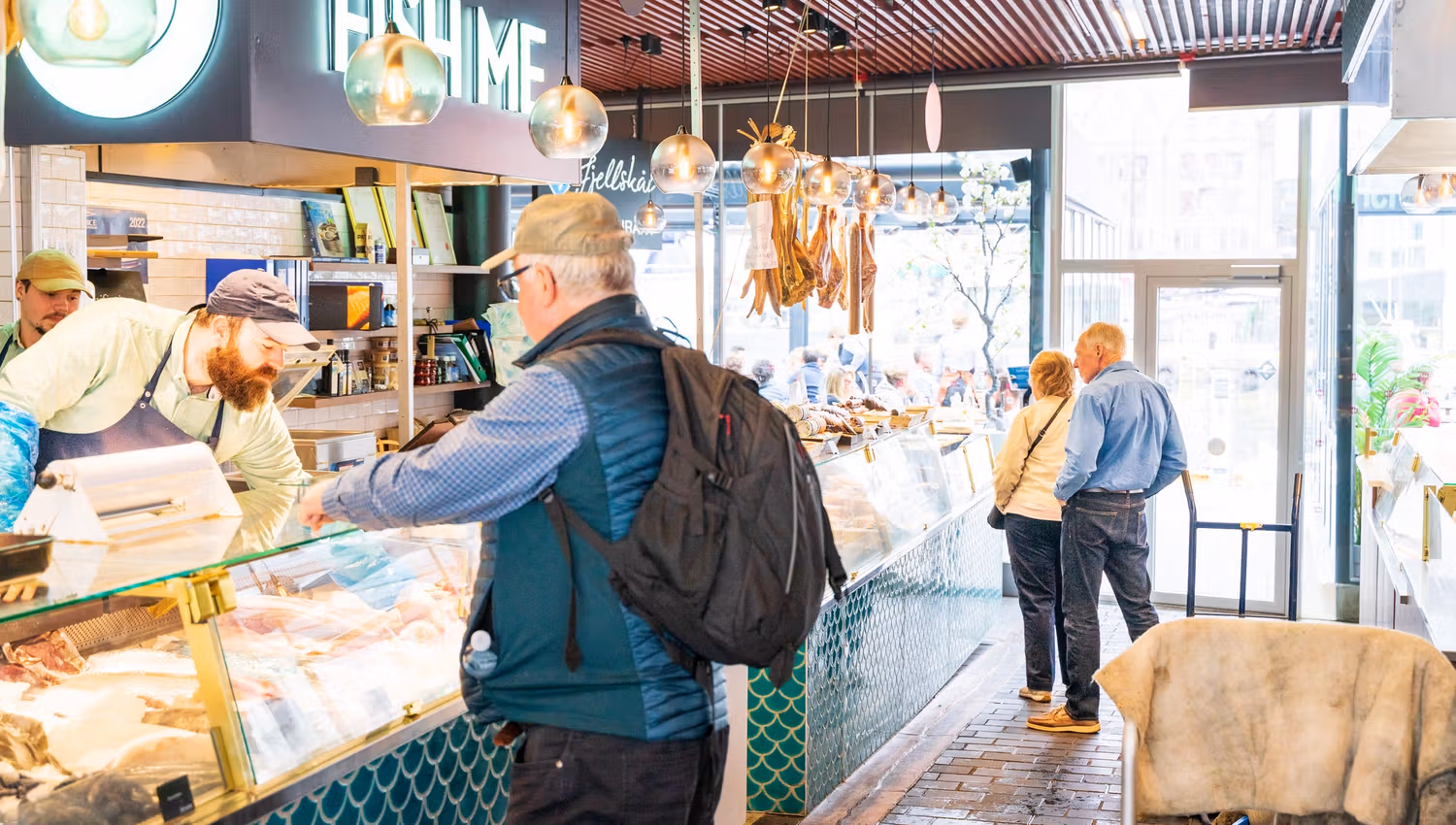 Mathallen på Fisketorget i Bergen