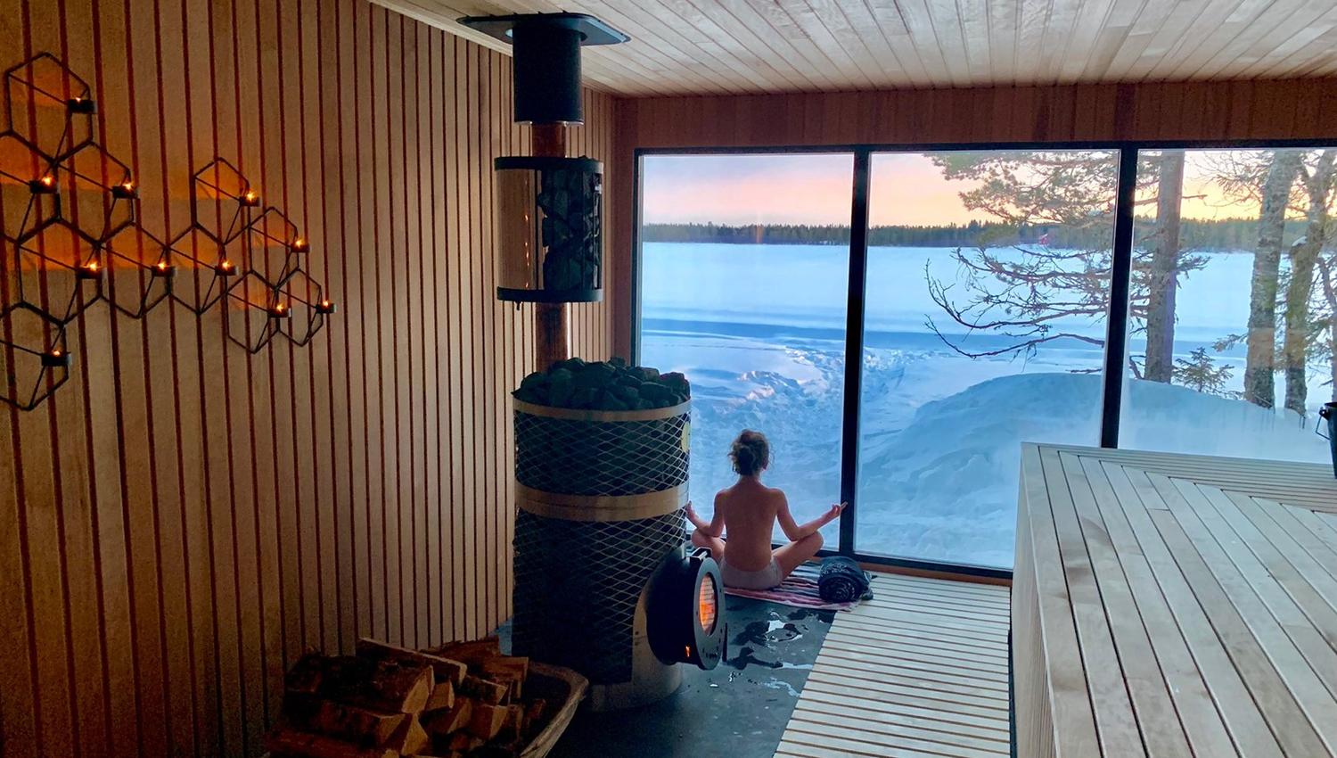 Winter experience in the sauna at Mesna