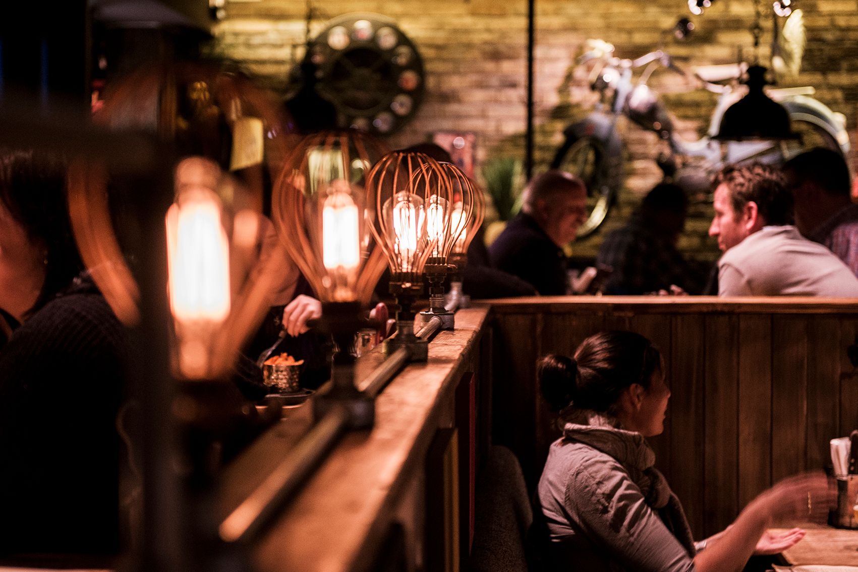 Nice atmosphere while guests enjoying dinner and drinks at Heim Gastropub