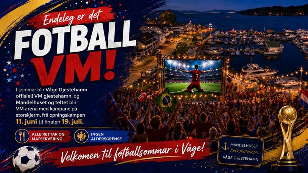 FOTBALL-VM 2026 på Mandelhuset