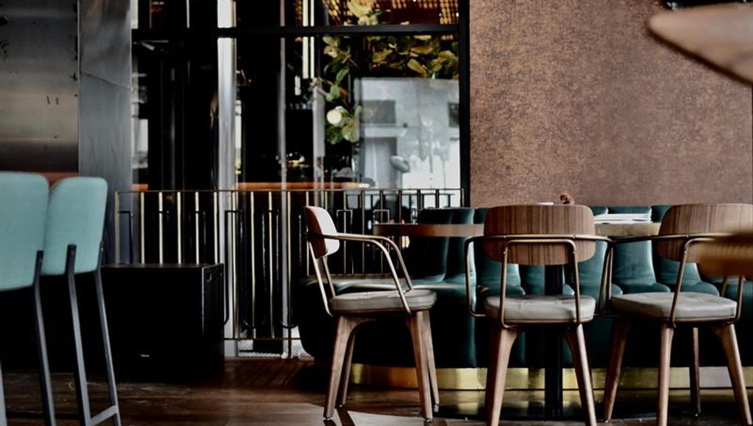 Seating at the entrance of Hub Bar
