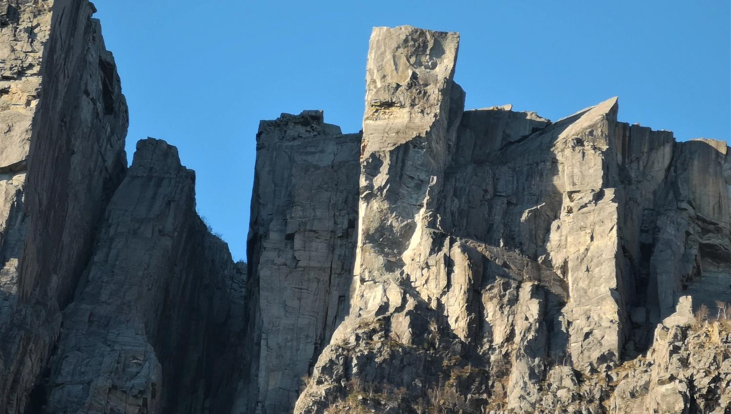 Preikestolen as seen from the Lysefjord