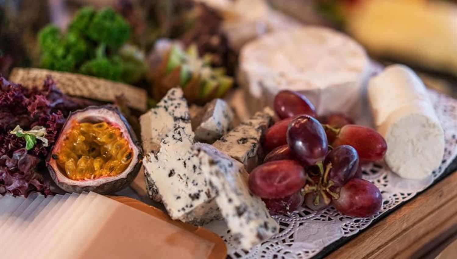 Cheese and fruits
