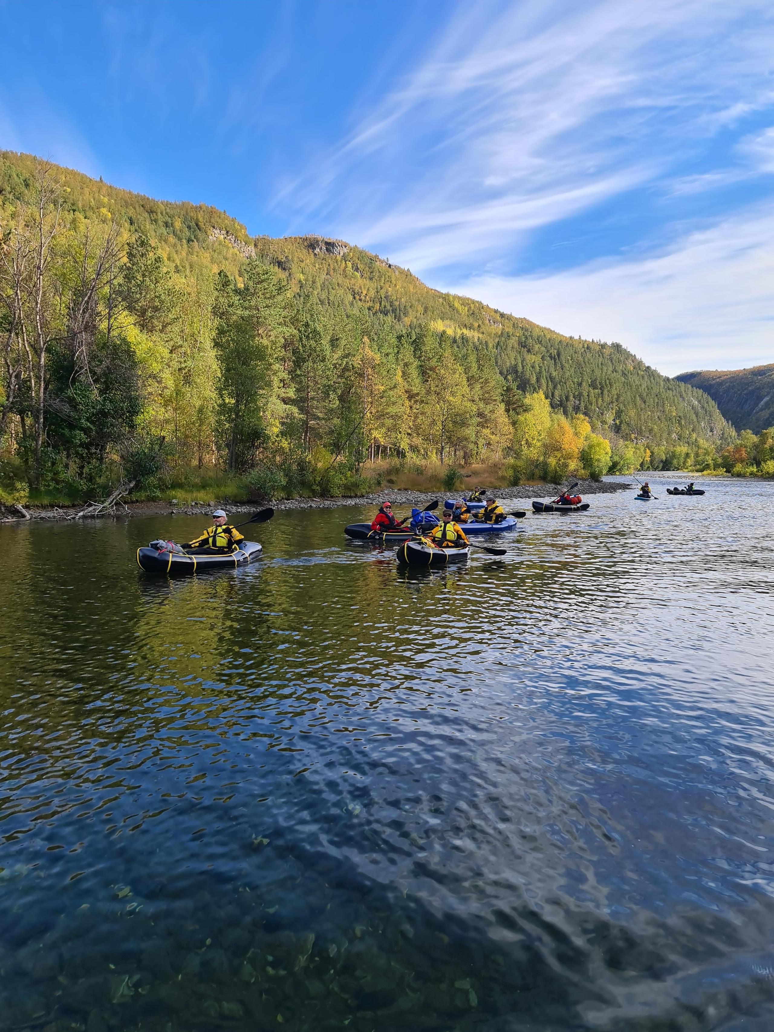 Packraft rental in Reisa National park