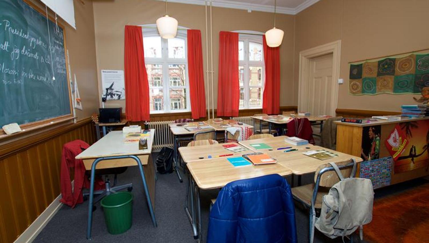 Interior of classroom.