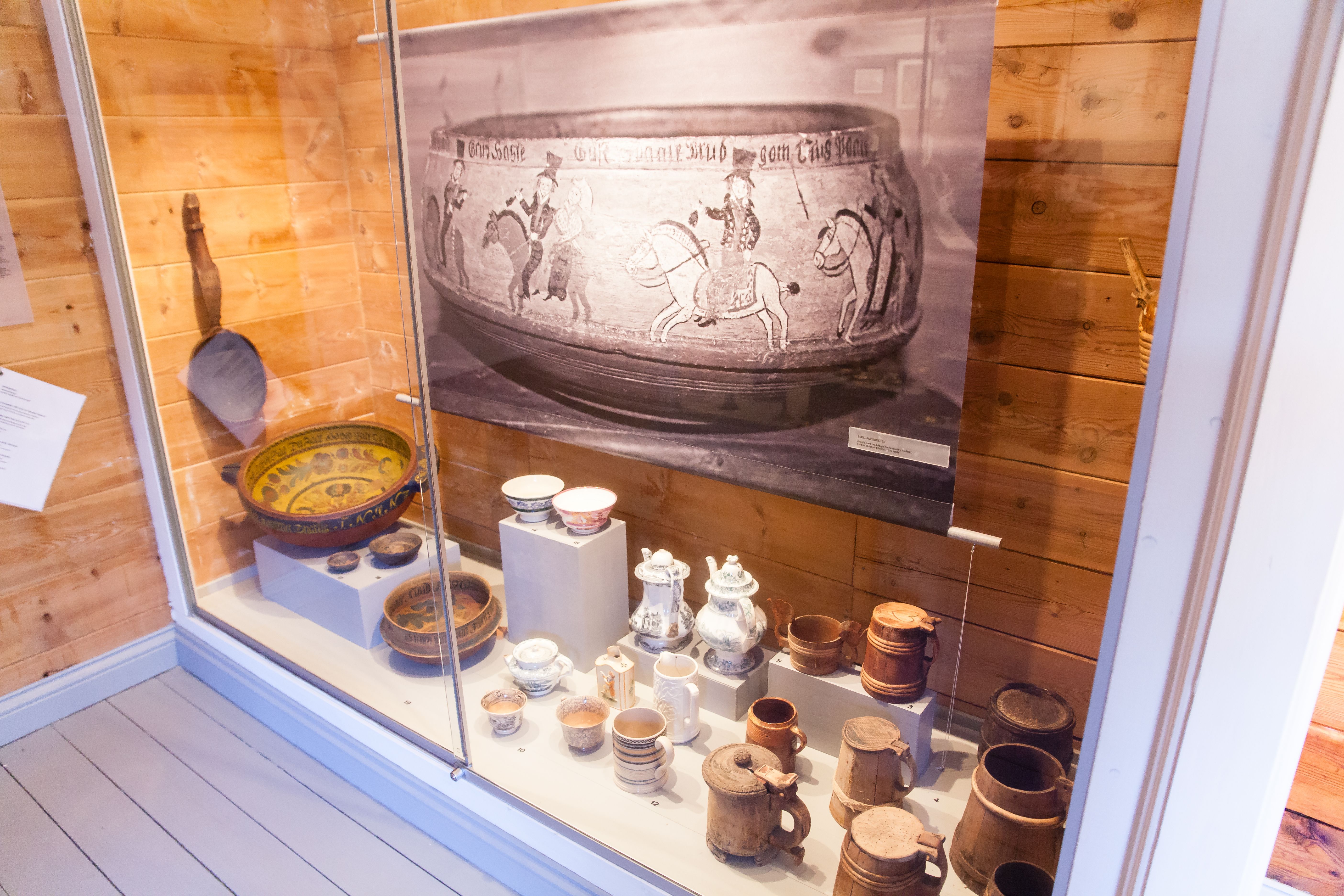 Display of various antique kitchen items