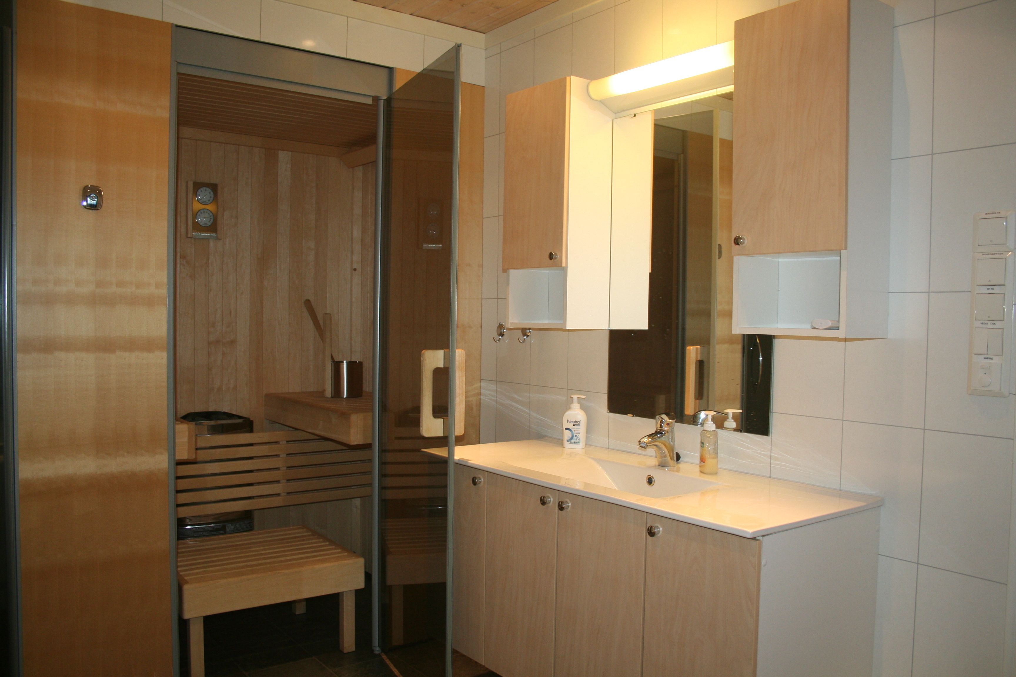 Beautiful sauna inside the cabin – perfect for wellness and relaxation after an active day.