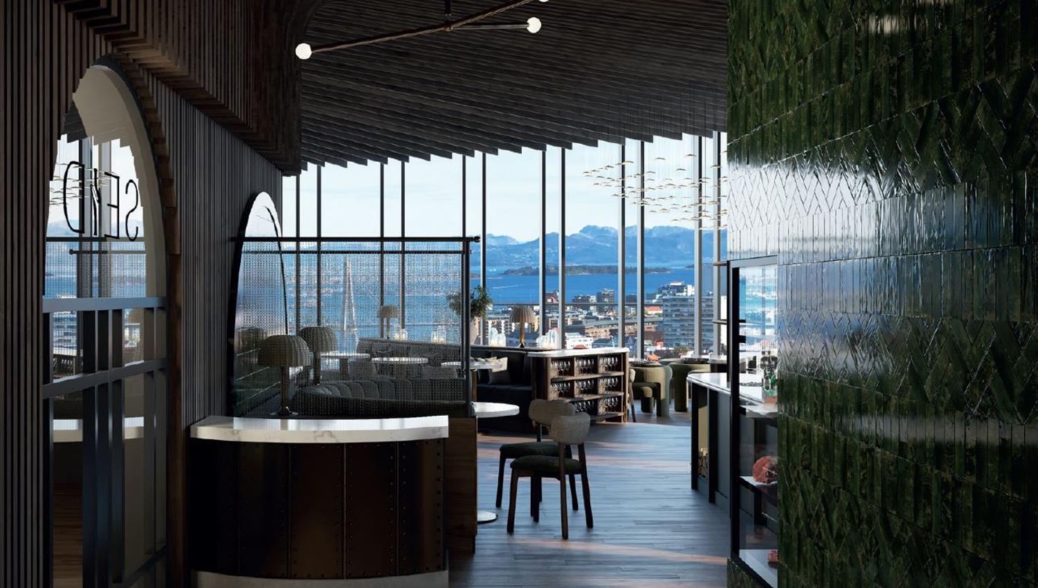 Beautifully decorated restaurant with unique views