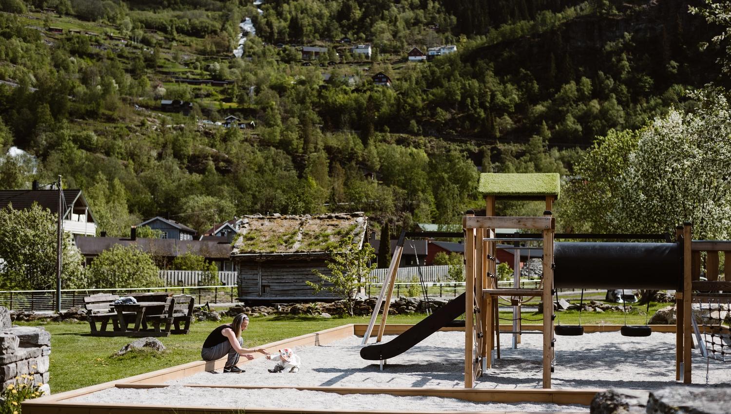 Uteareal ved Norsk Fjordsenter