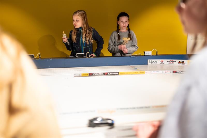 Several children in the exhibition "Models and miniatures"