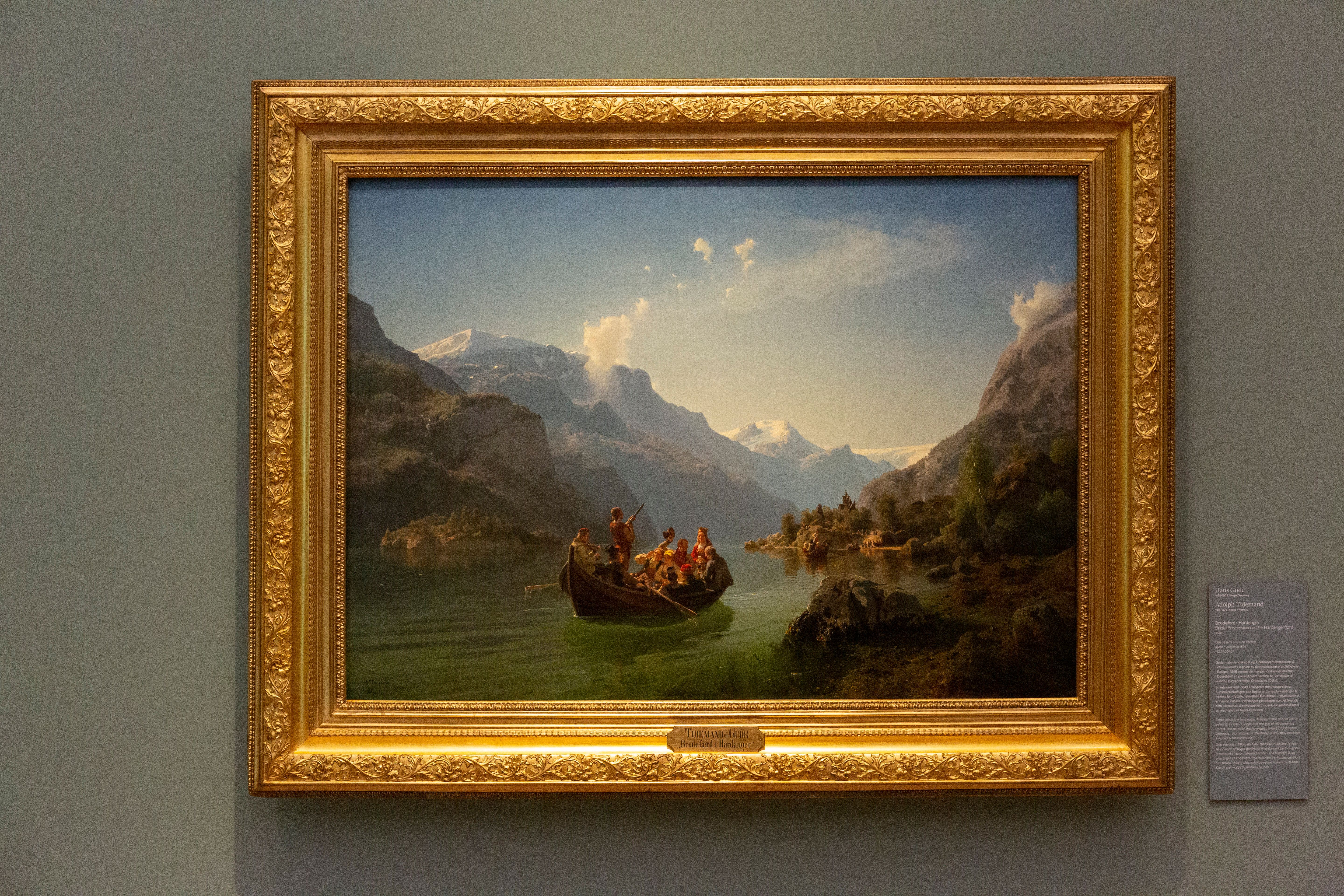 Bridal Procession on the Hardangerfjord by Adolph Tidemand and Hans Gude.