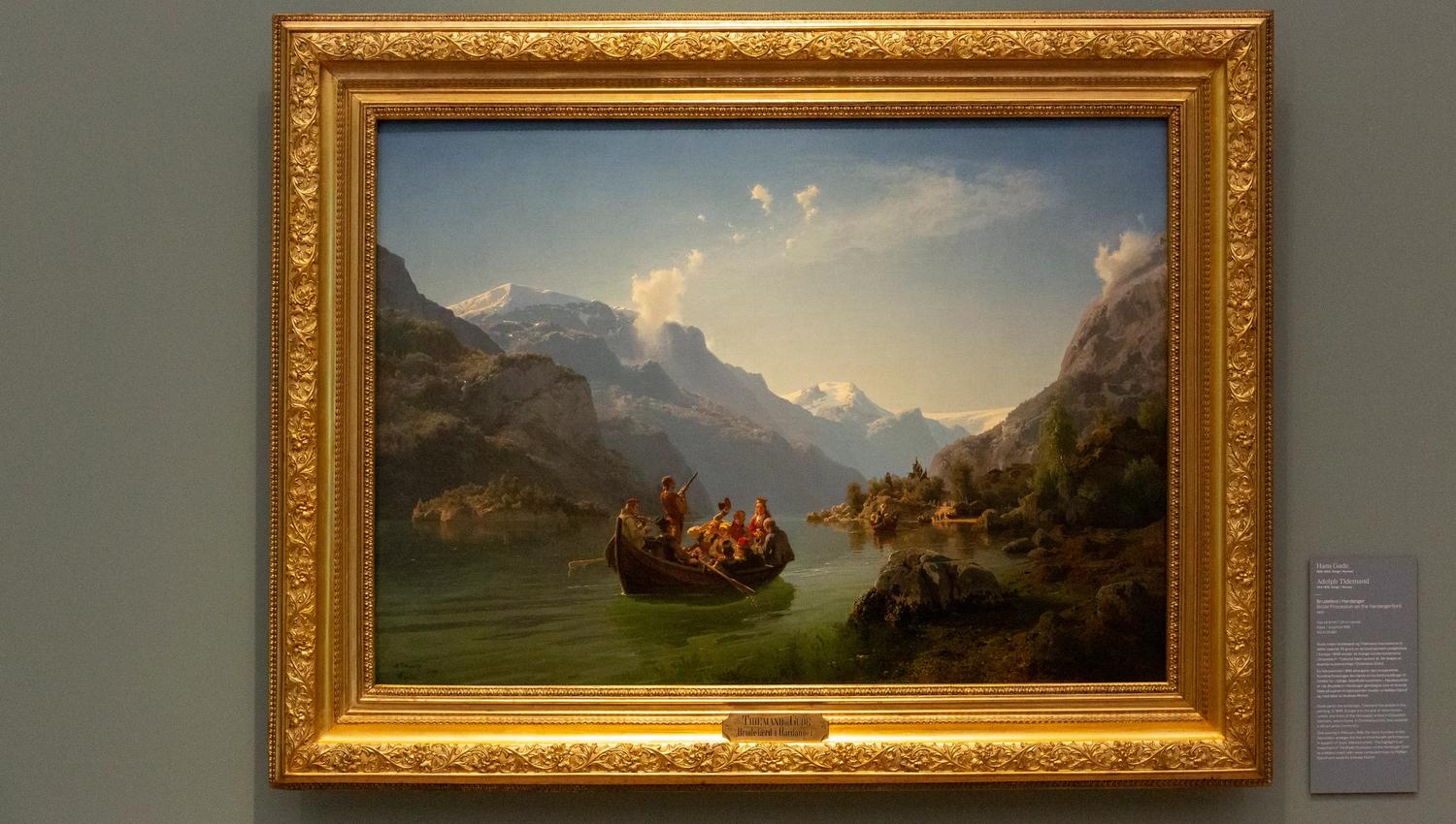 Bridal Procession on the Hardangerfjord by Adolph Tidemand and Hans Gude.