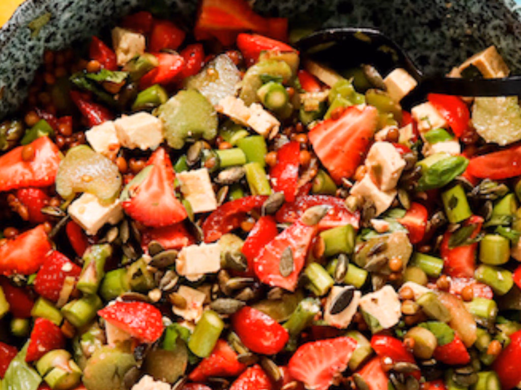 A bowl of salat made by cookbook author Hanne-Lene Dahlgren