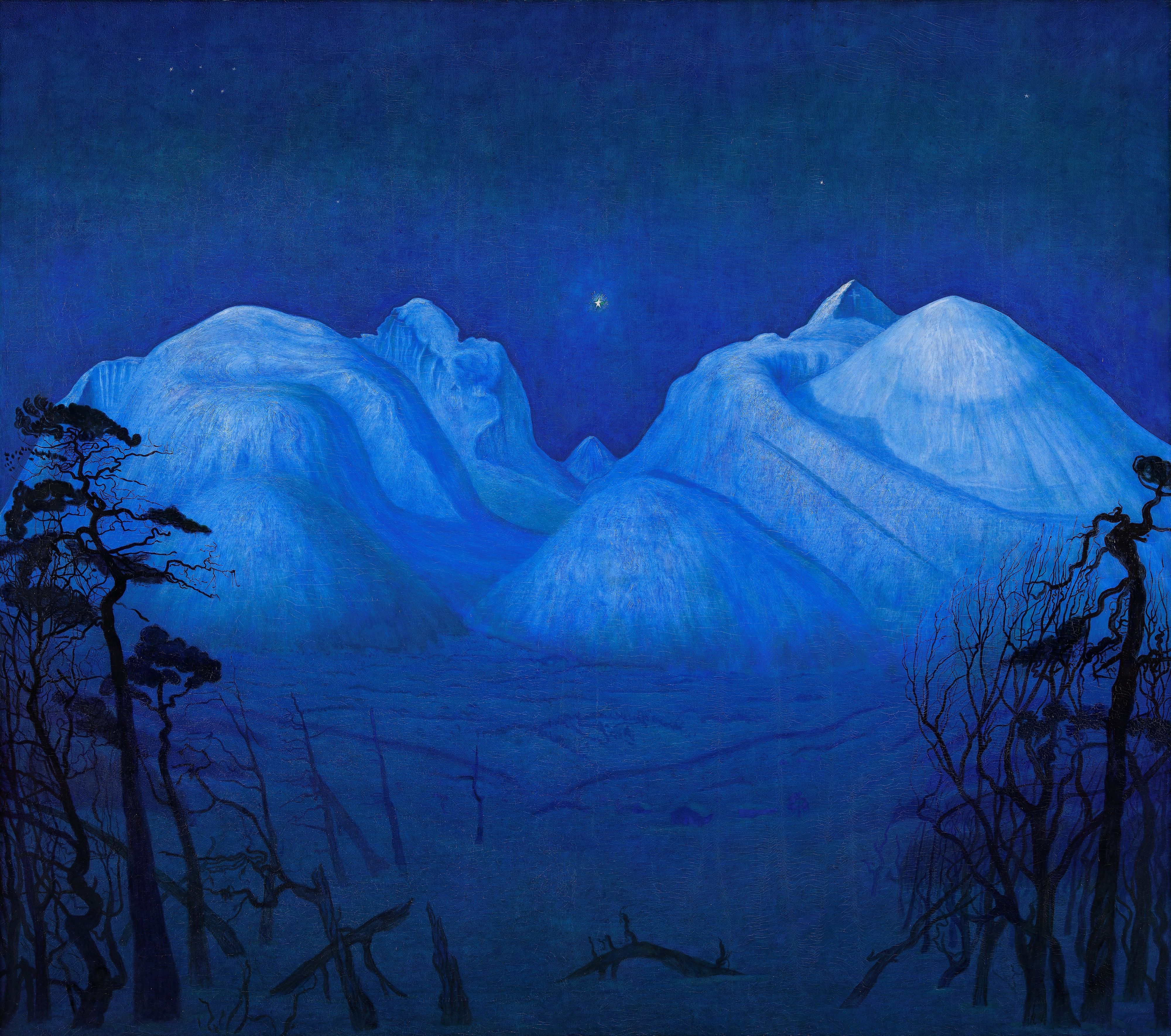 “Vinternatt ved Rondane” av Harald Sohlberg