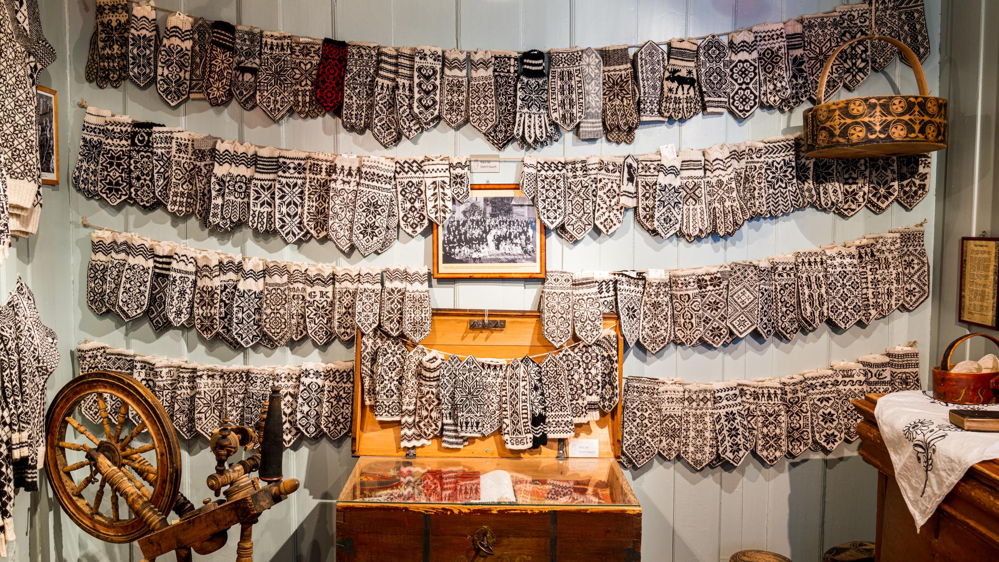The bridal attic at the Selbu Bygdemuseum in Selbu, Trøndelag, Norway.