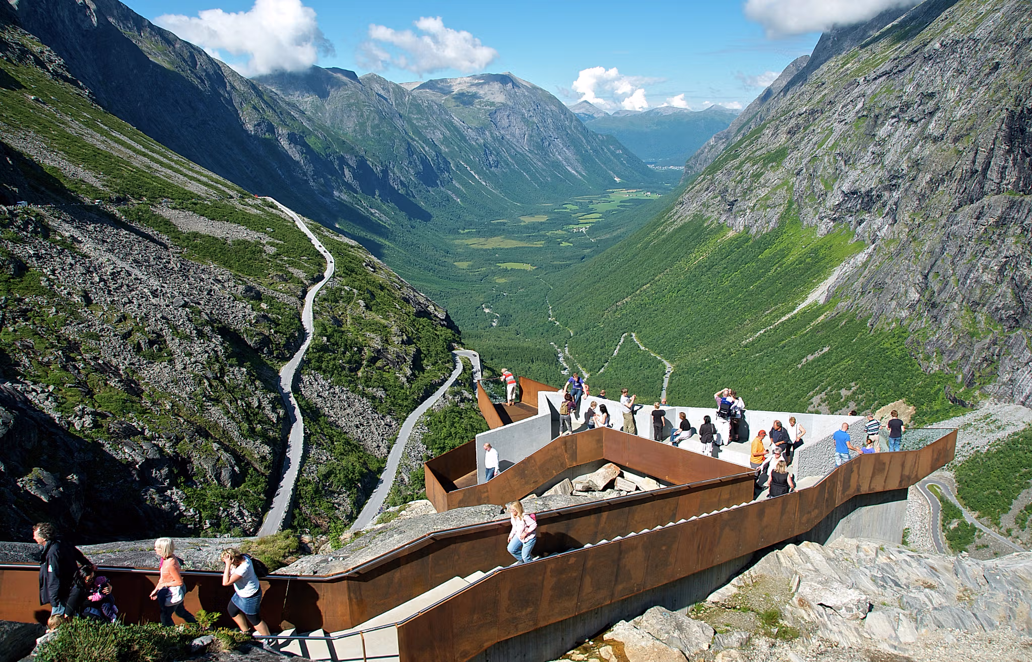 Viewpoint of famous Trollstigen National Tourist Route