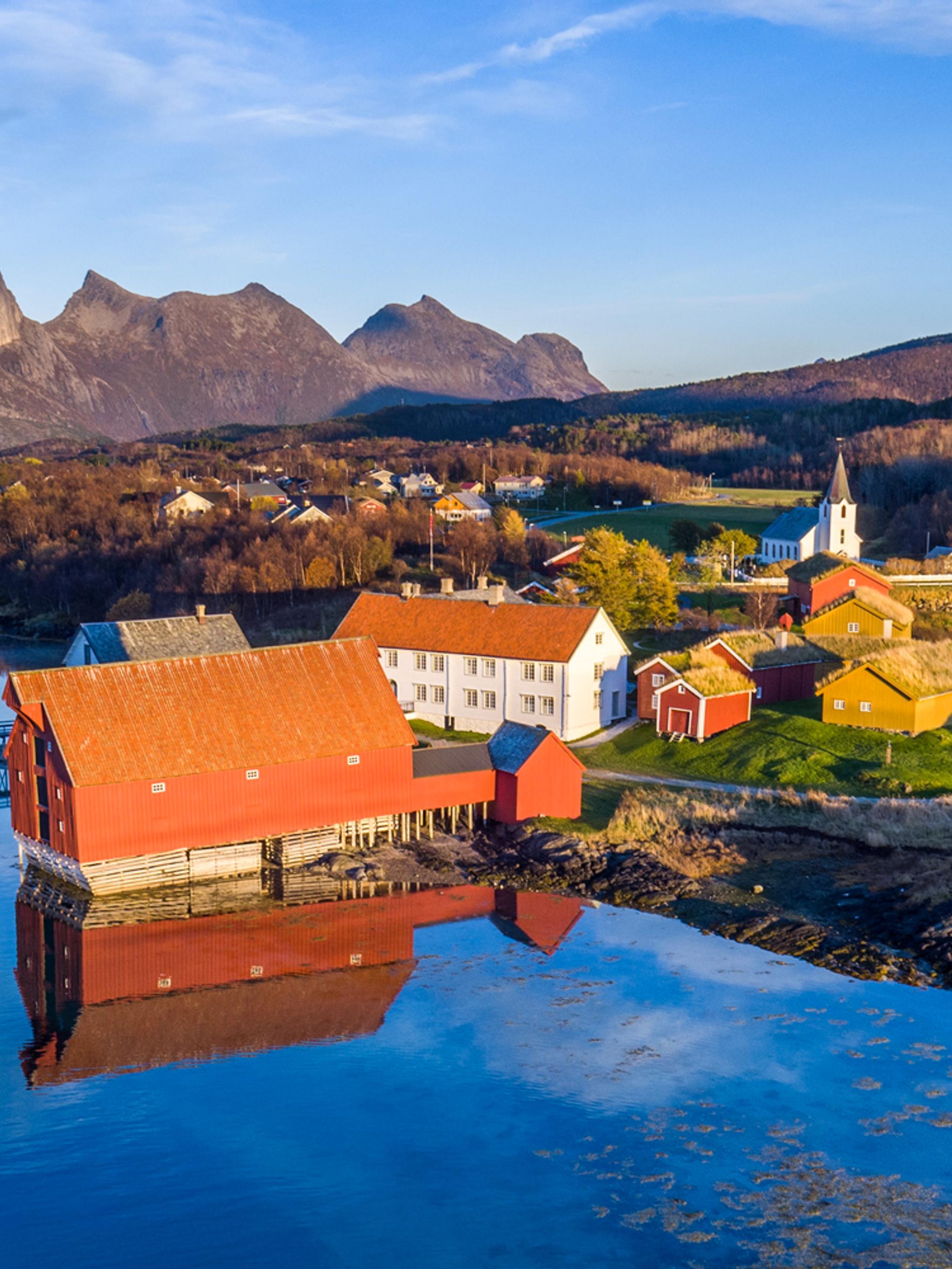 Det gamle handelsstedet på Kjerringøy i Bodø i Nord-Norge