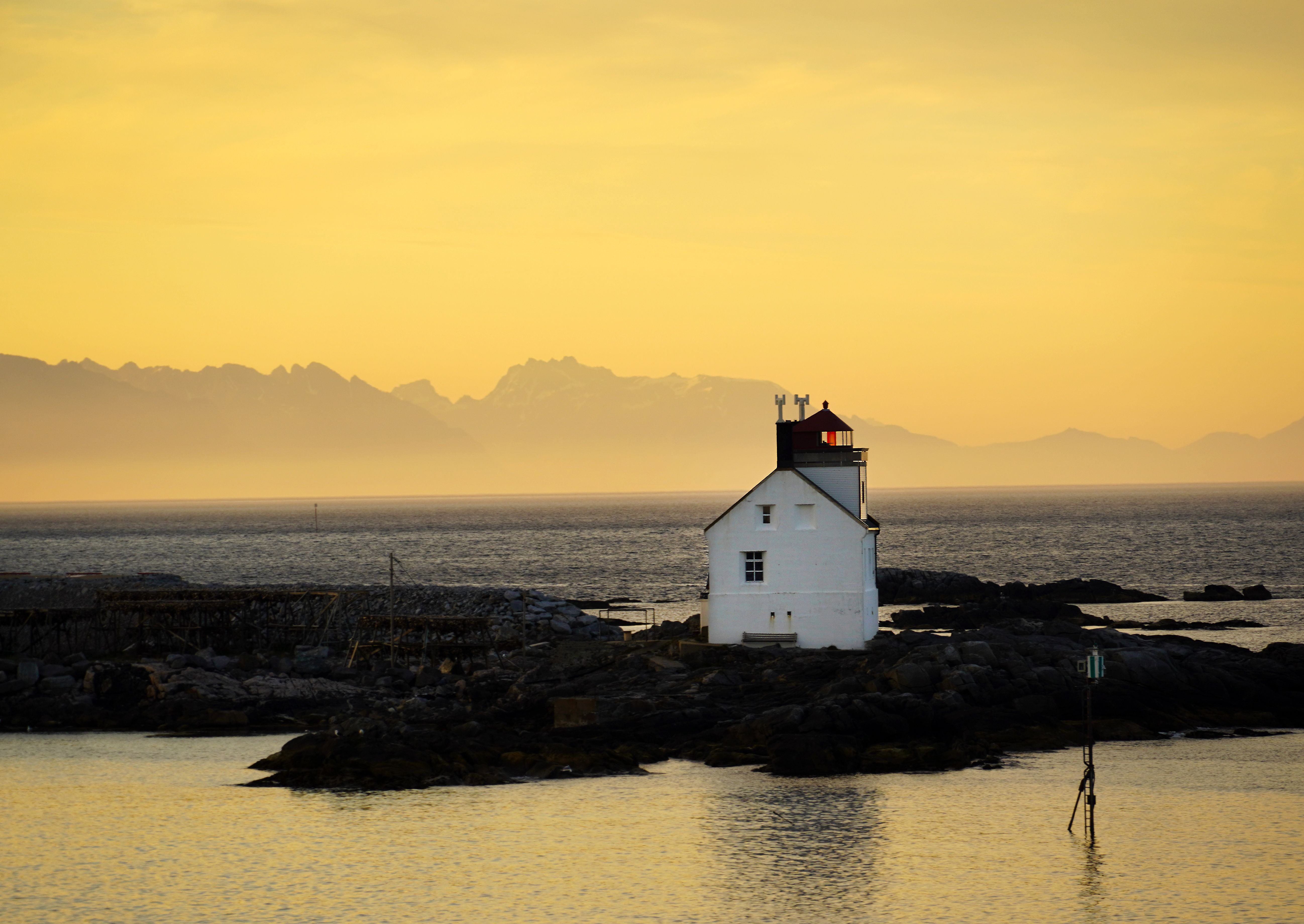 Værøy fyr i Lofoten, Nord-Norge