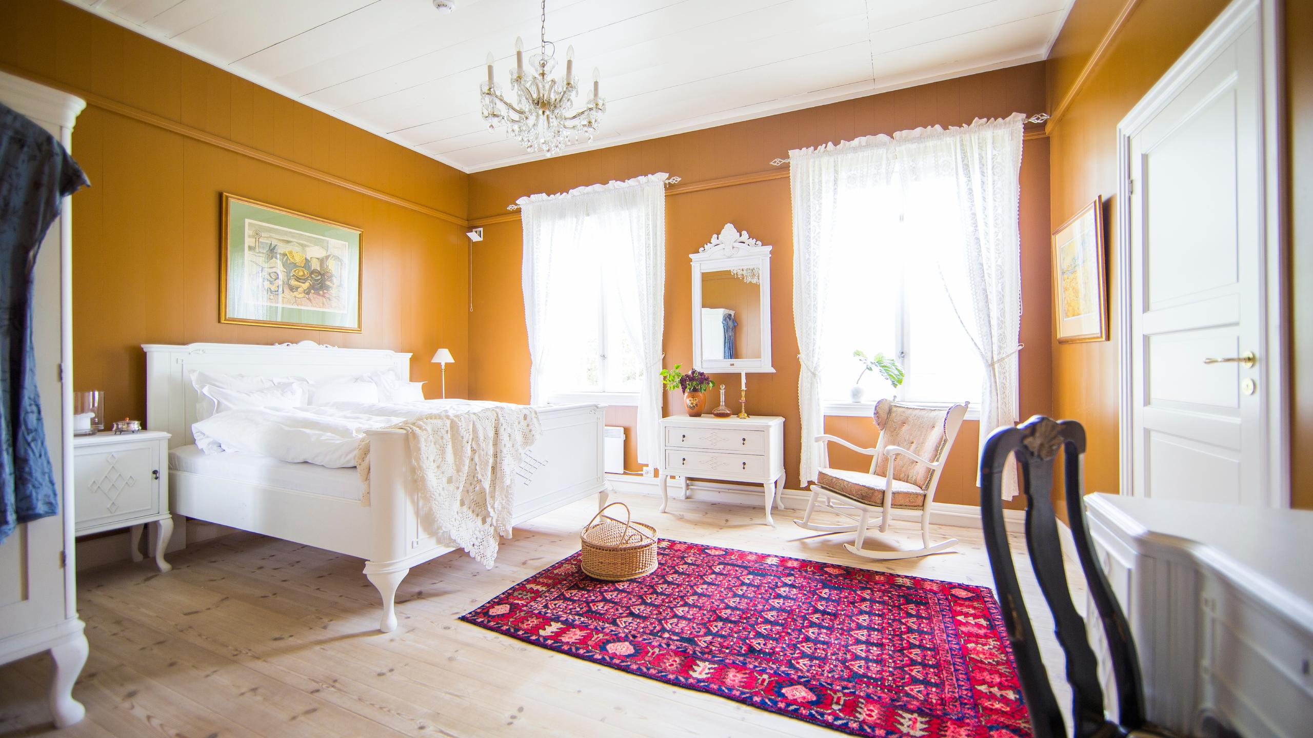 One of the rooms at Hoel Farm, Eastern Norway.
