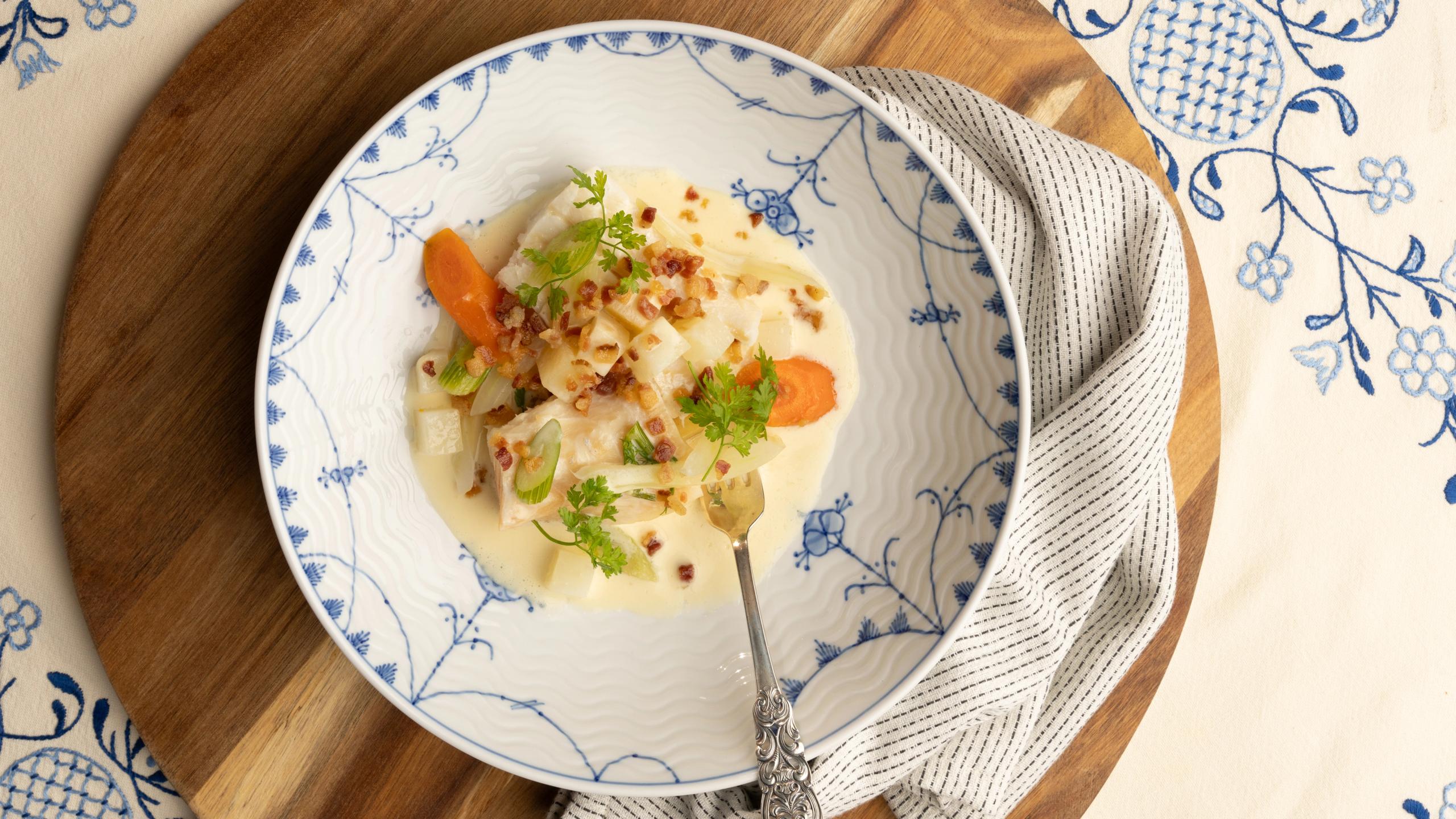 Et klassisk måltid med tørrfisk av kokk og restauranteier Lars Erik Underthun.