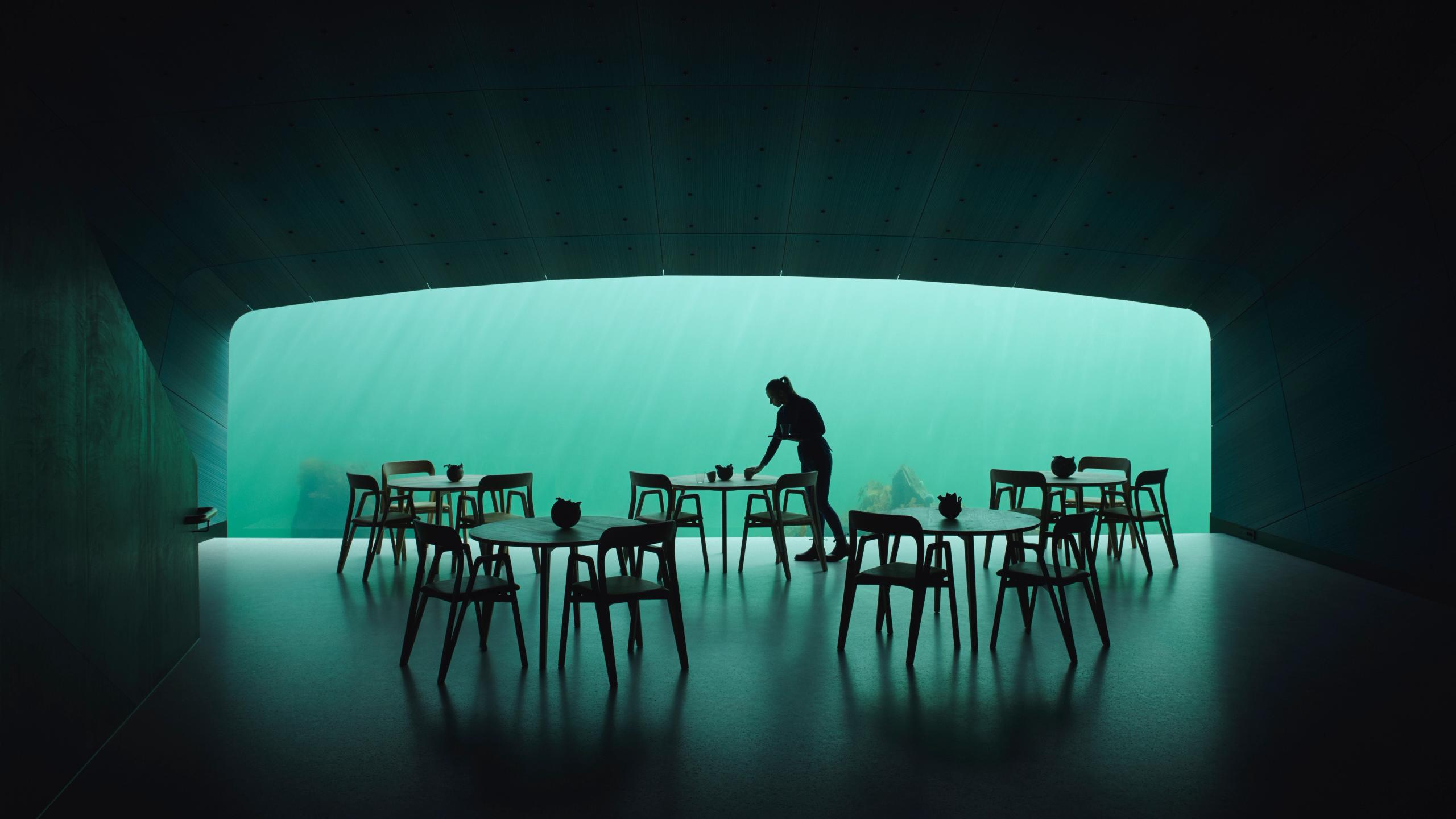 A under water restaurant in Lindesnes.