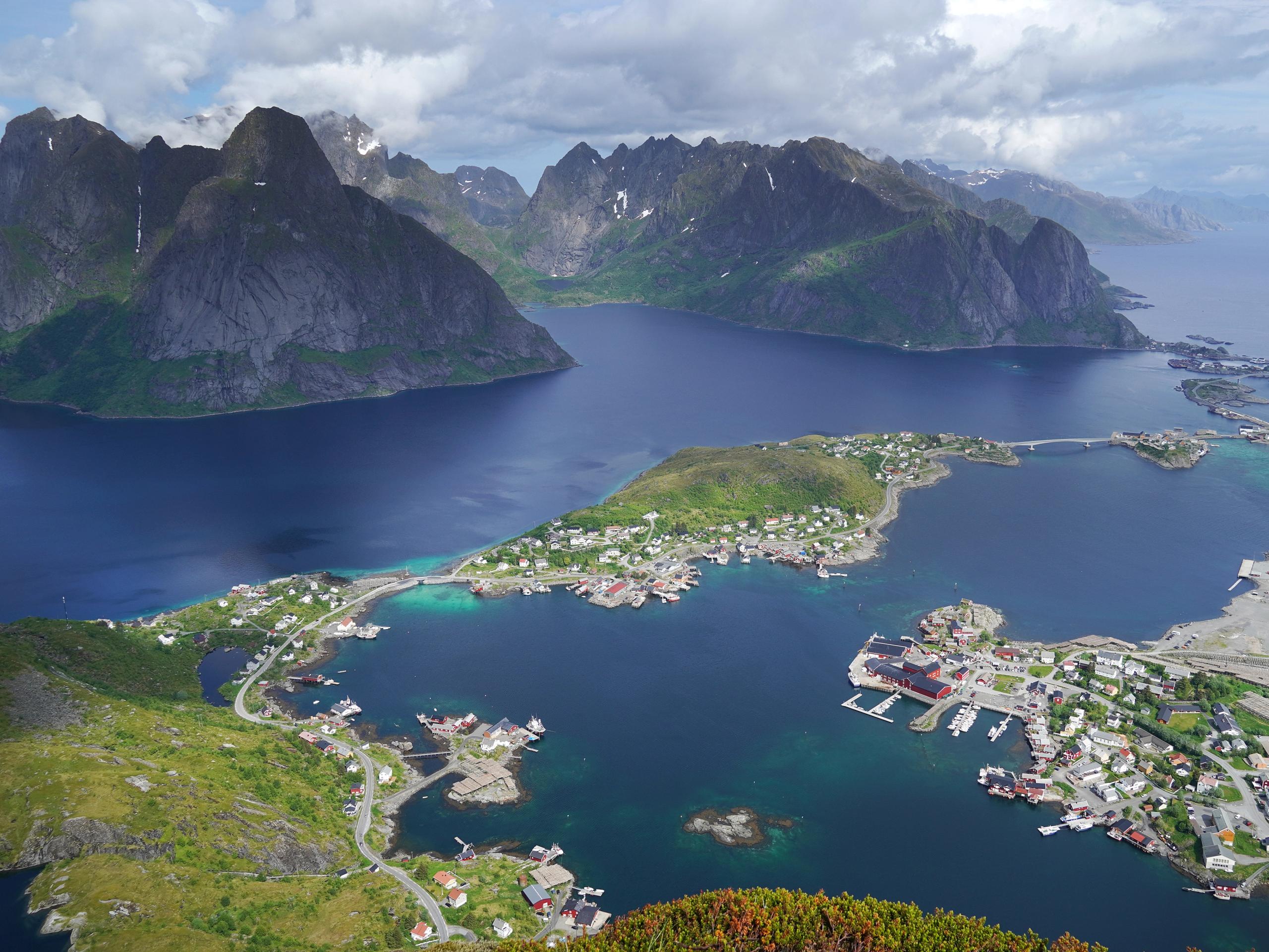 Reine and Hamnøy in Lofoten - seen from Reinebringen