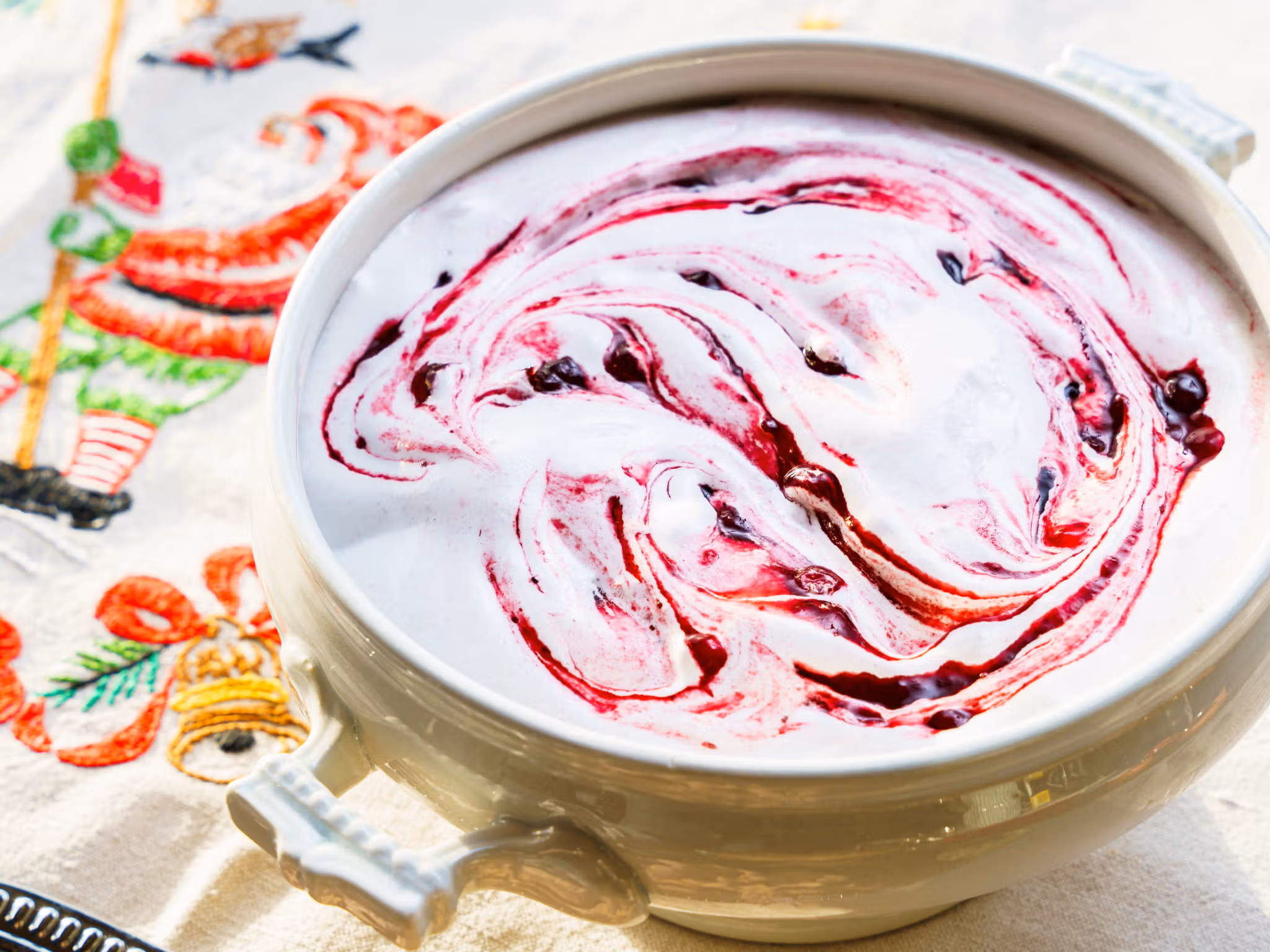 A bowl of pink Trollkrem