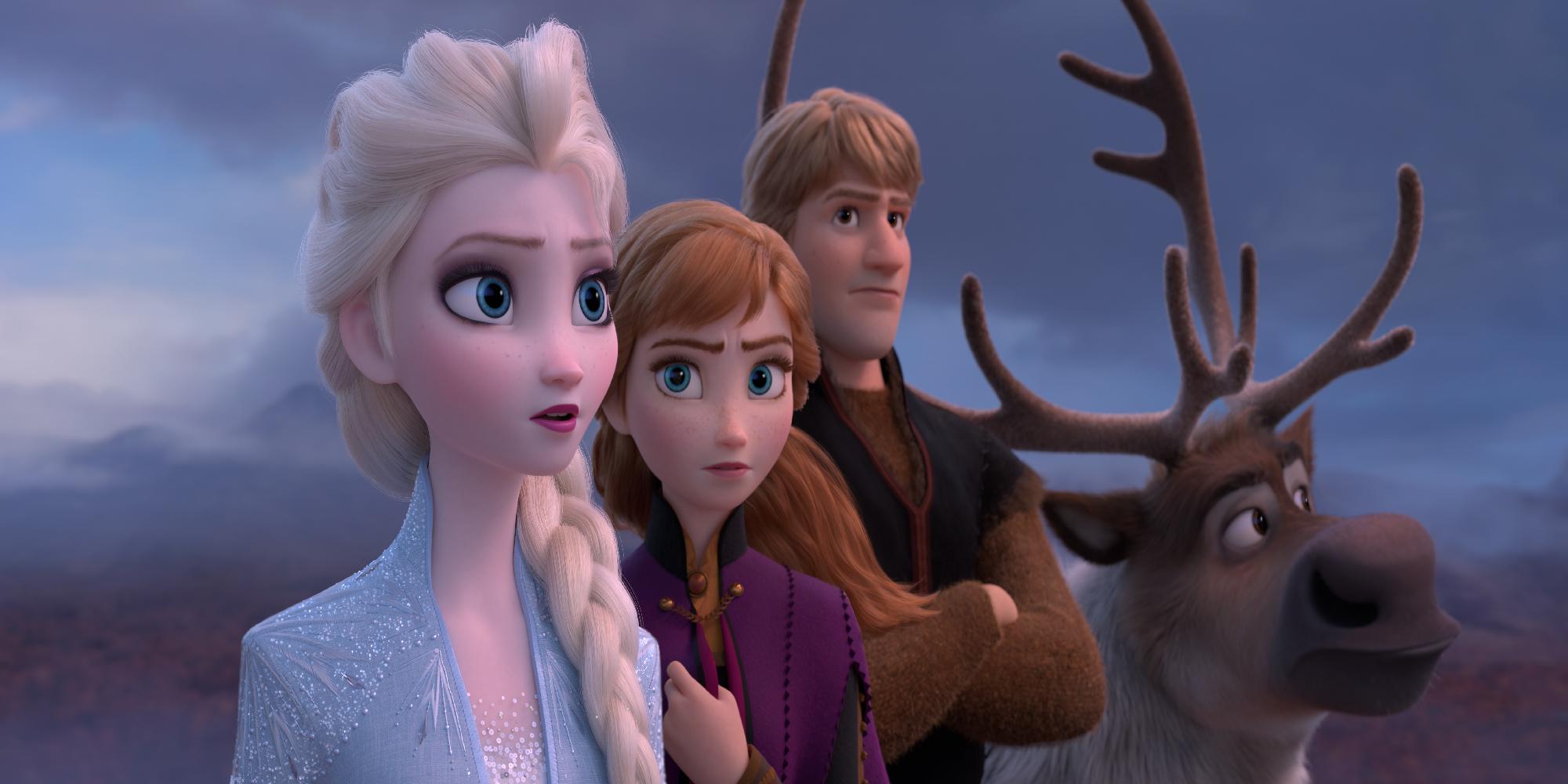 Los protagonistas de Frozen 2: Elsa, Anna, Kristoff y Sven.