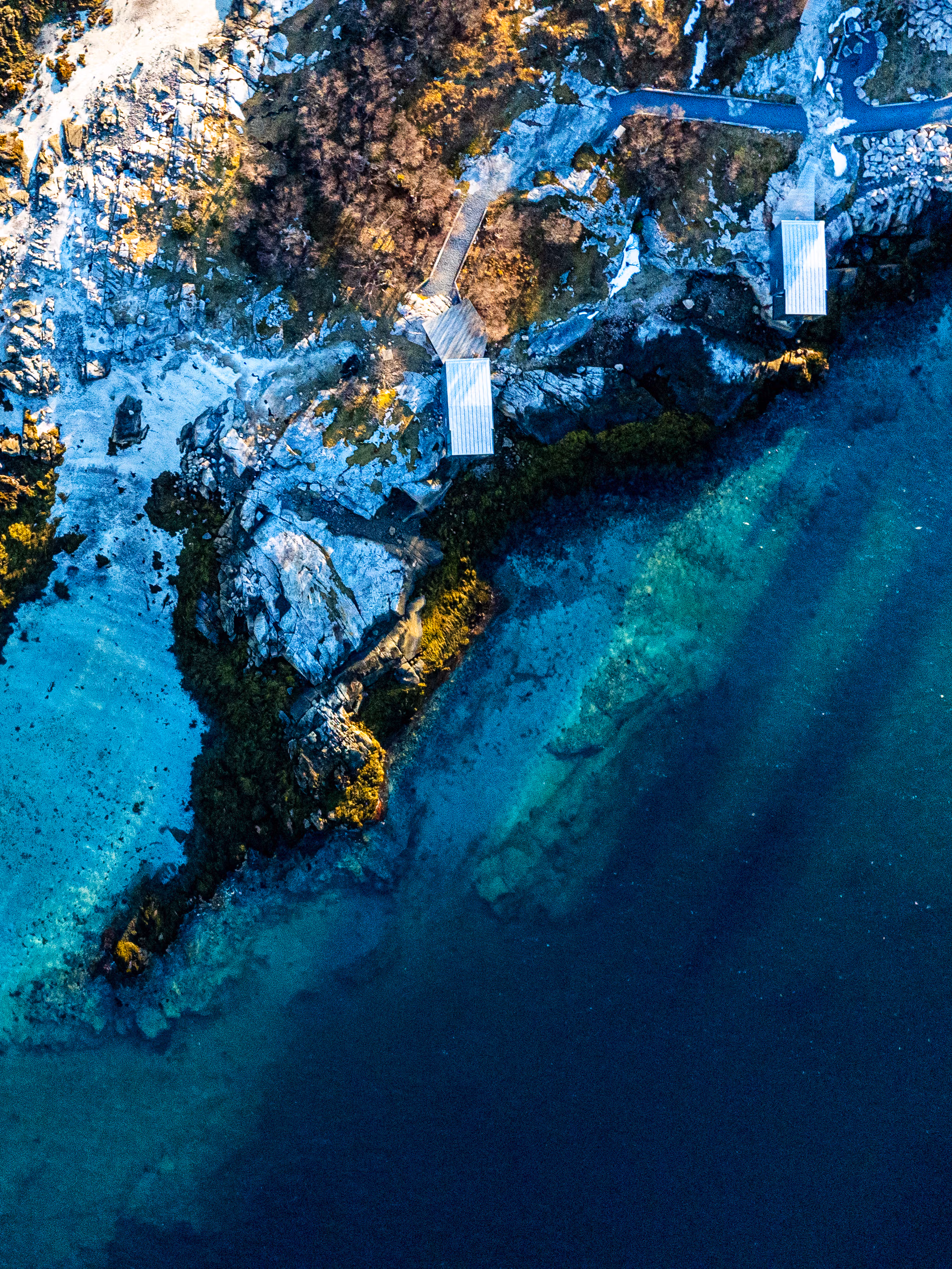 Manshausen island drone view