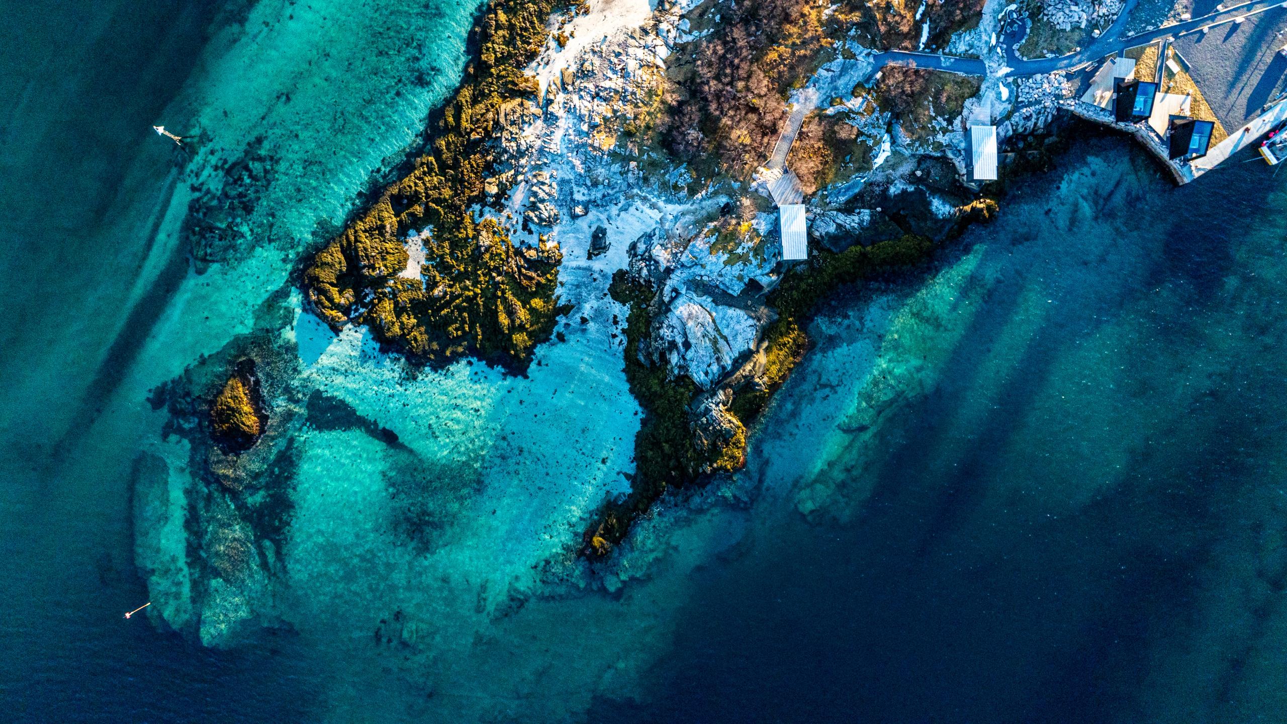 Manshausen i Steigen sett ovenfra