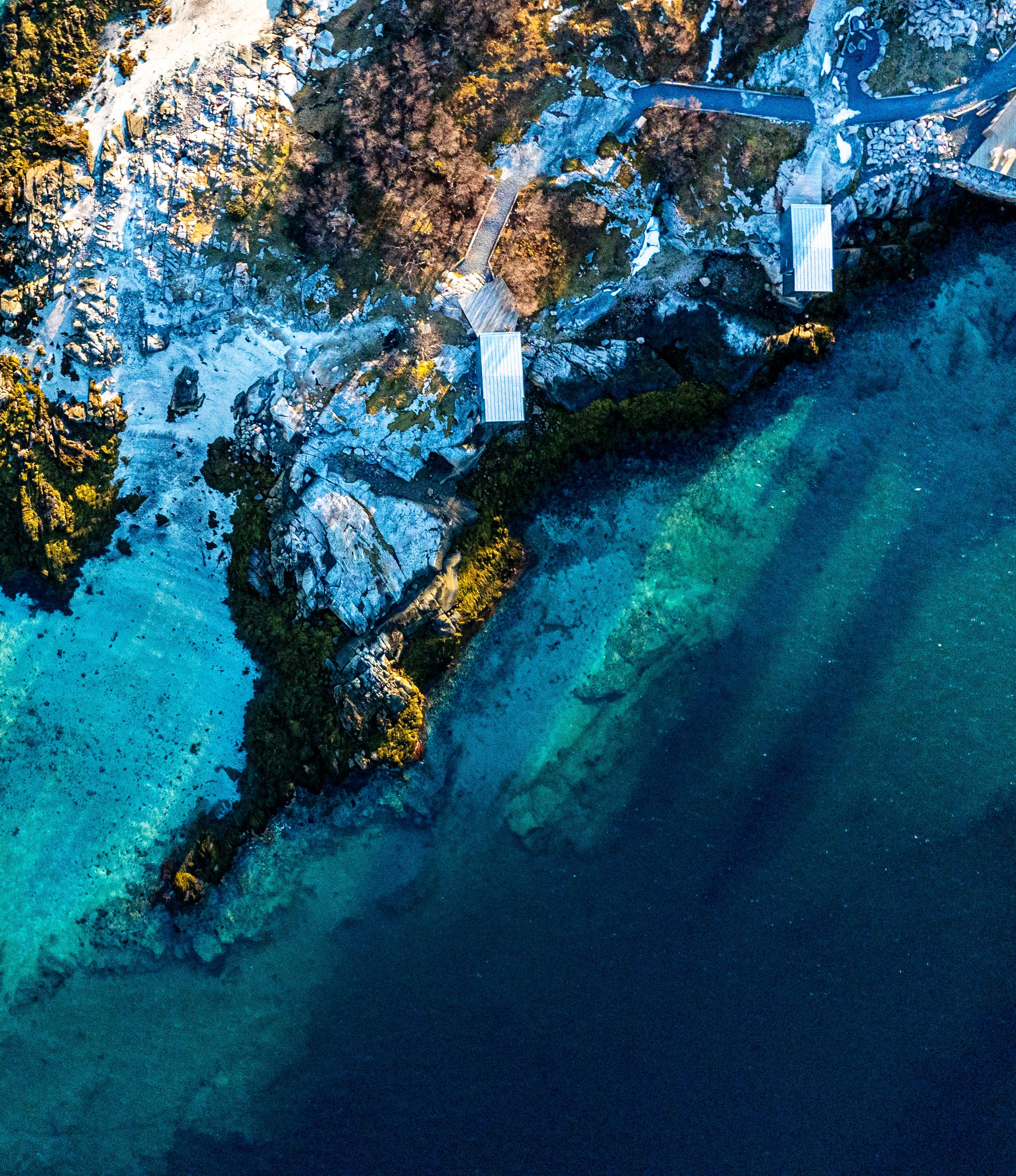 Manshausen island drone view
