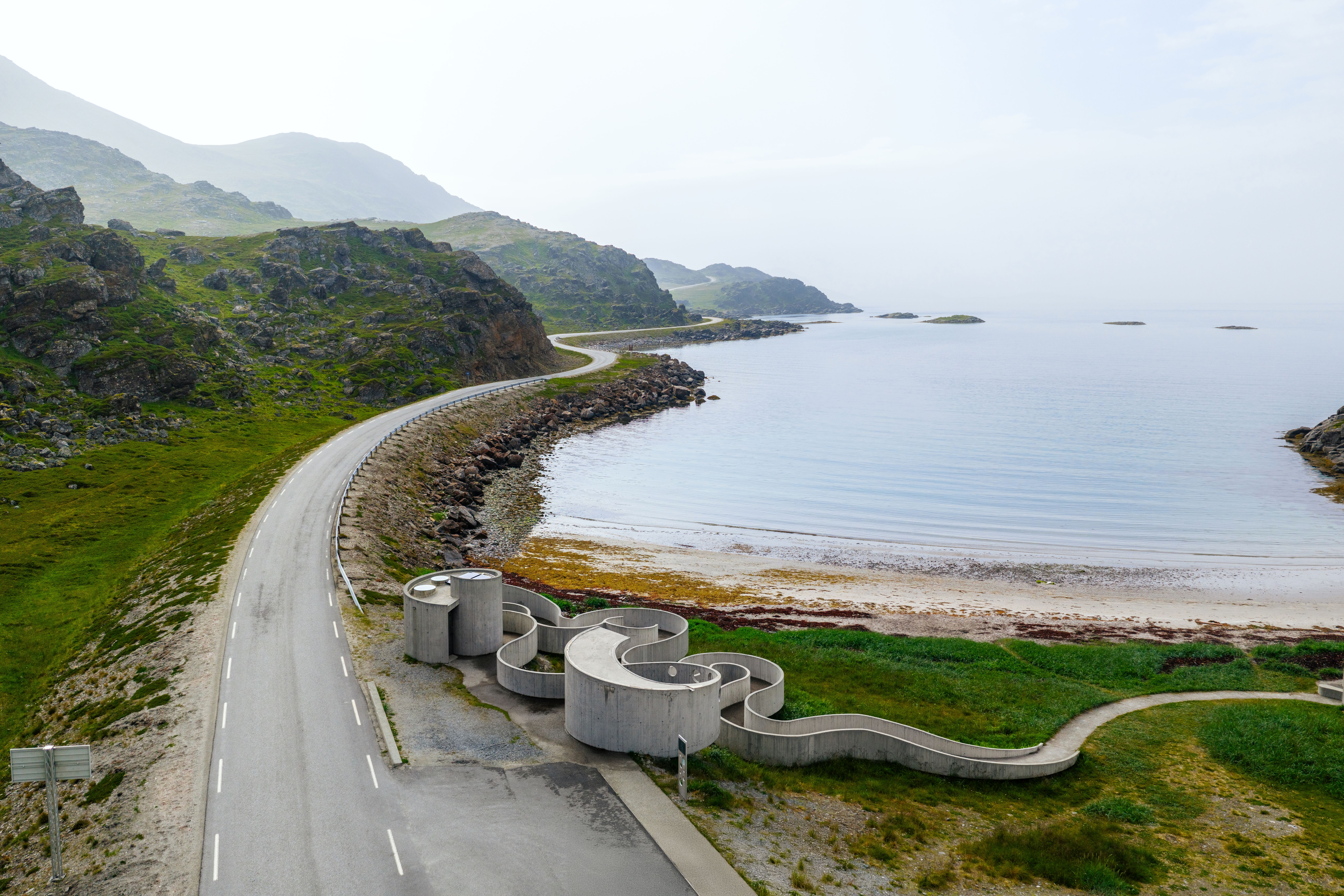 A long coastal road.