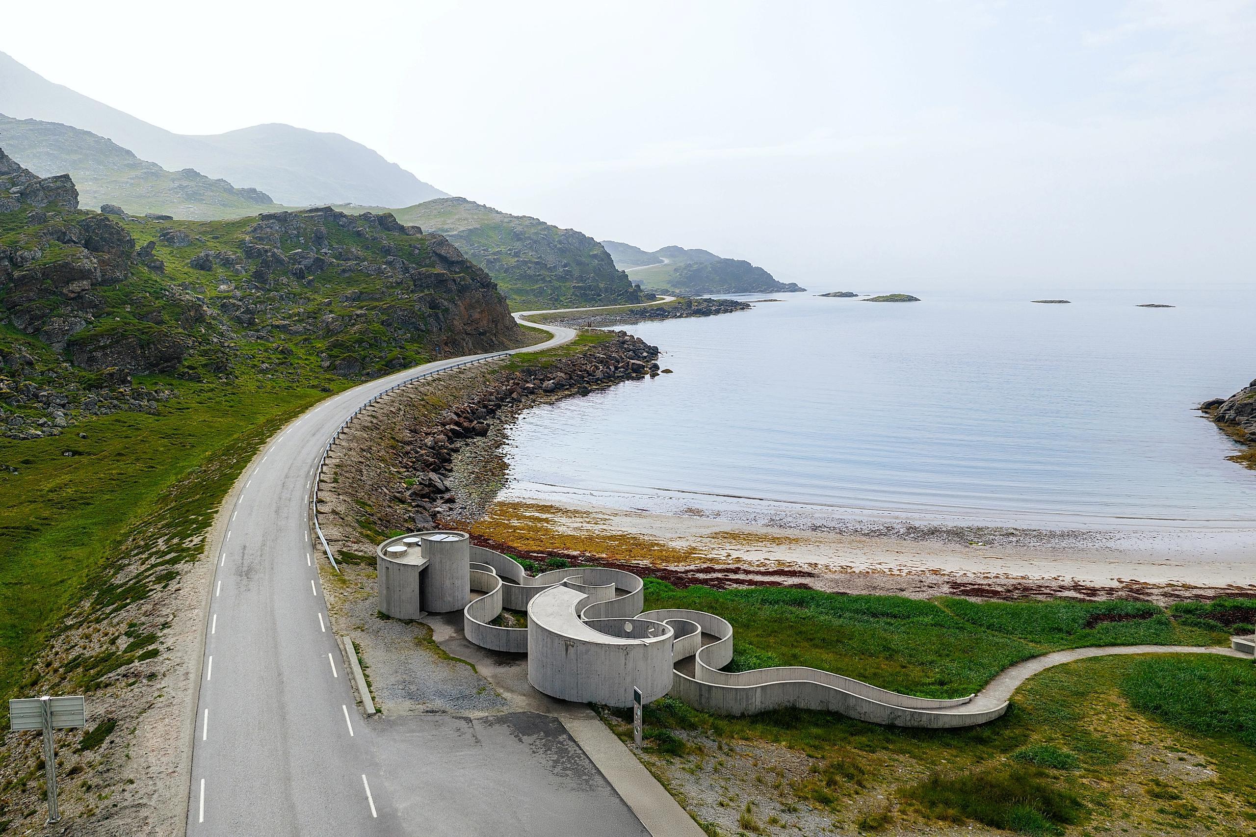 A long coastal road.