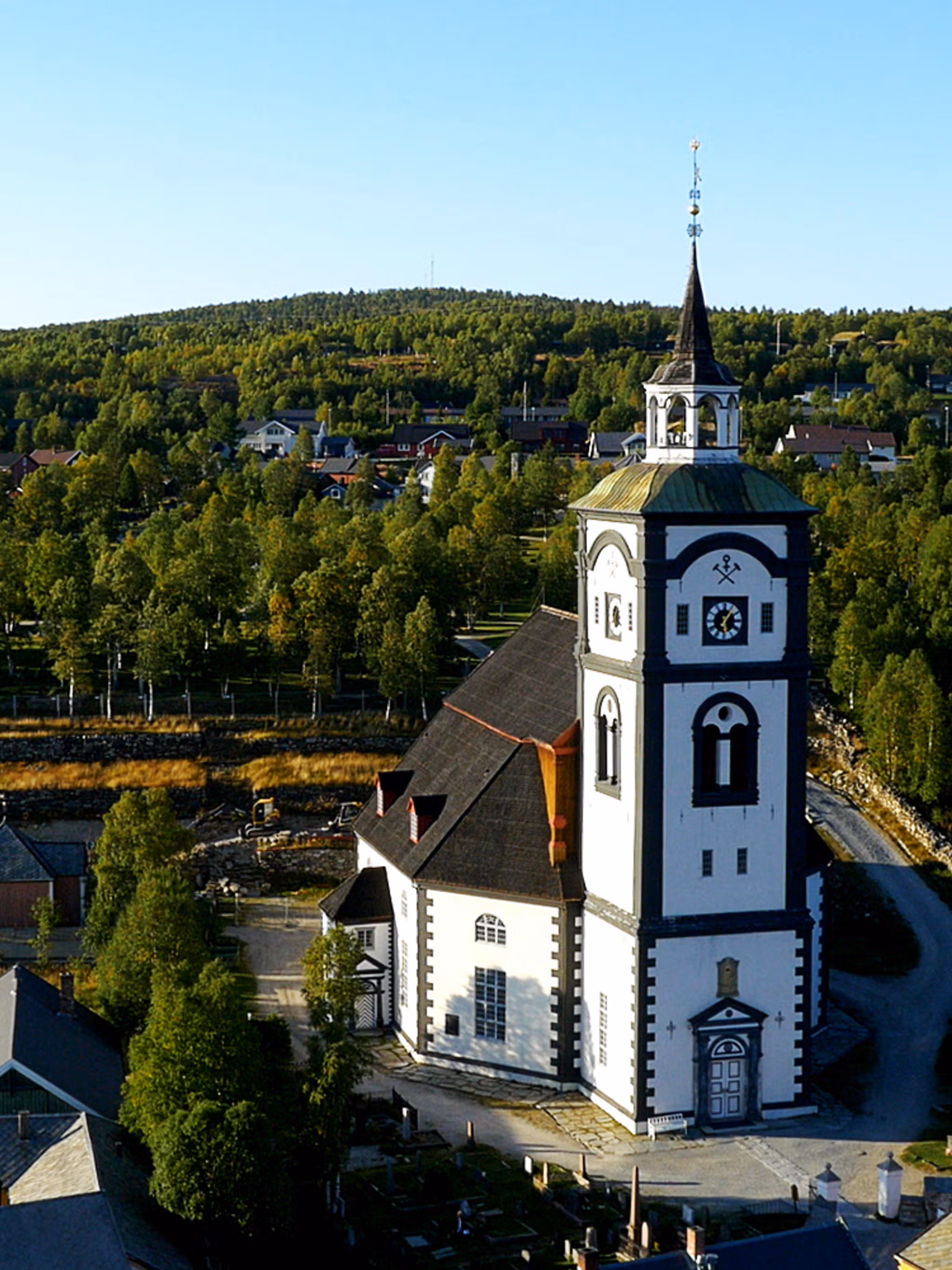 Røros church, Bergstaden Ziir, in Trøndelag, Norway