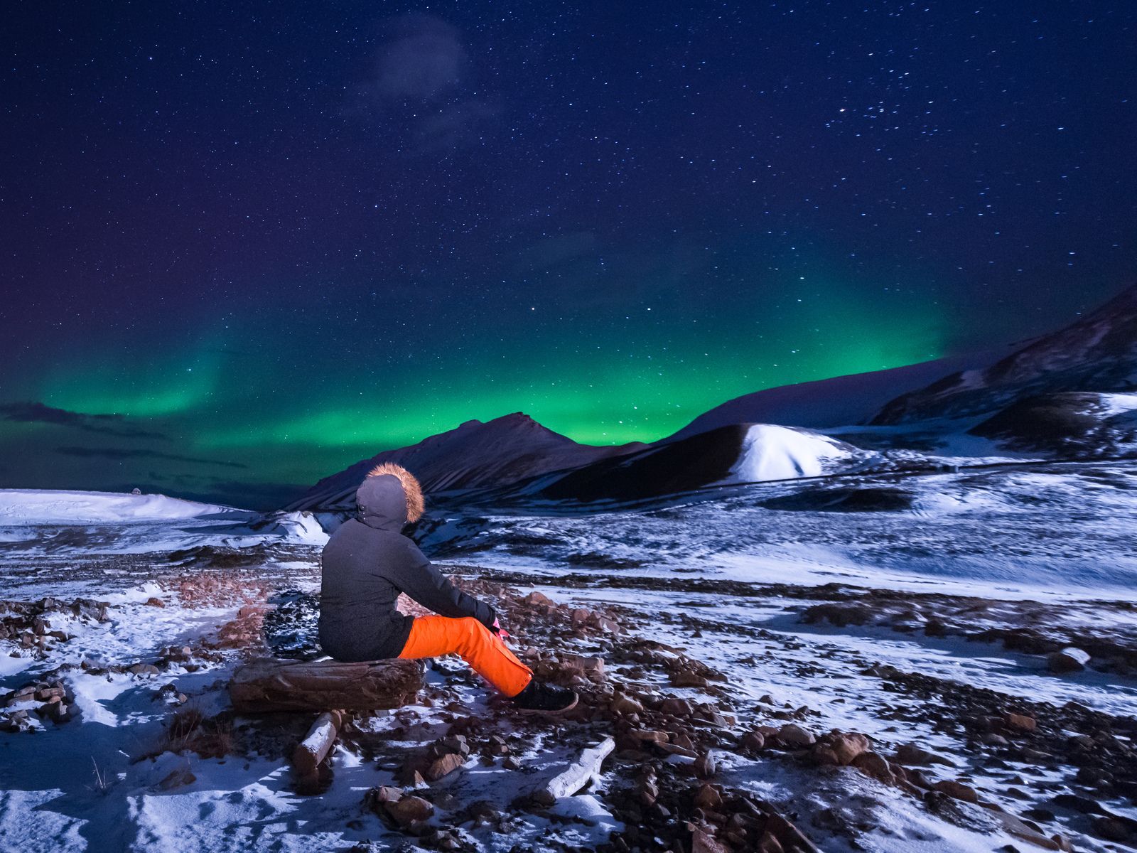Northern lights in Svalbard