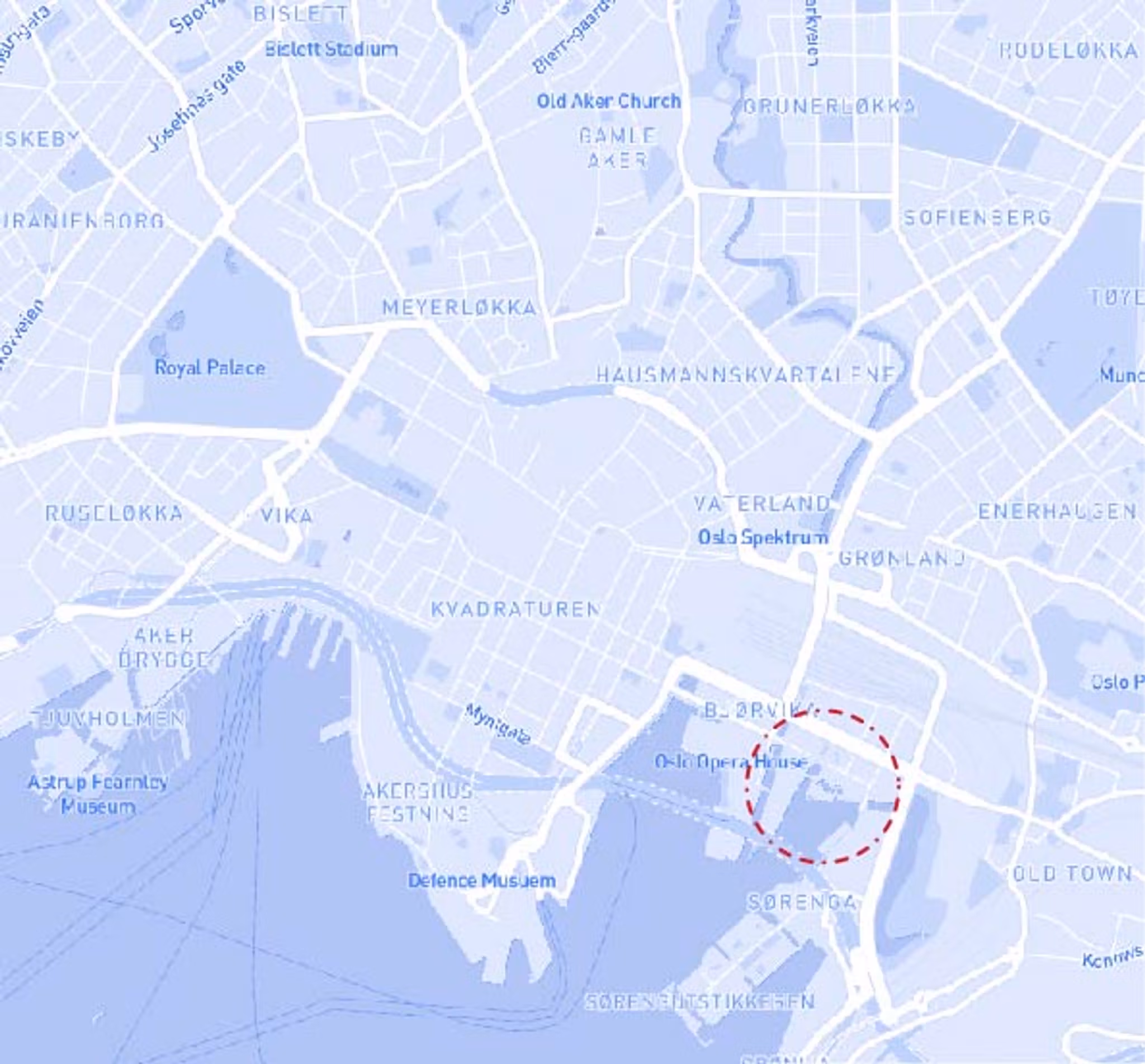 The Oslobukta area in Oslo