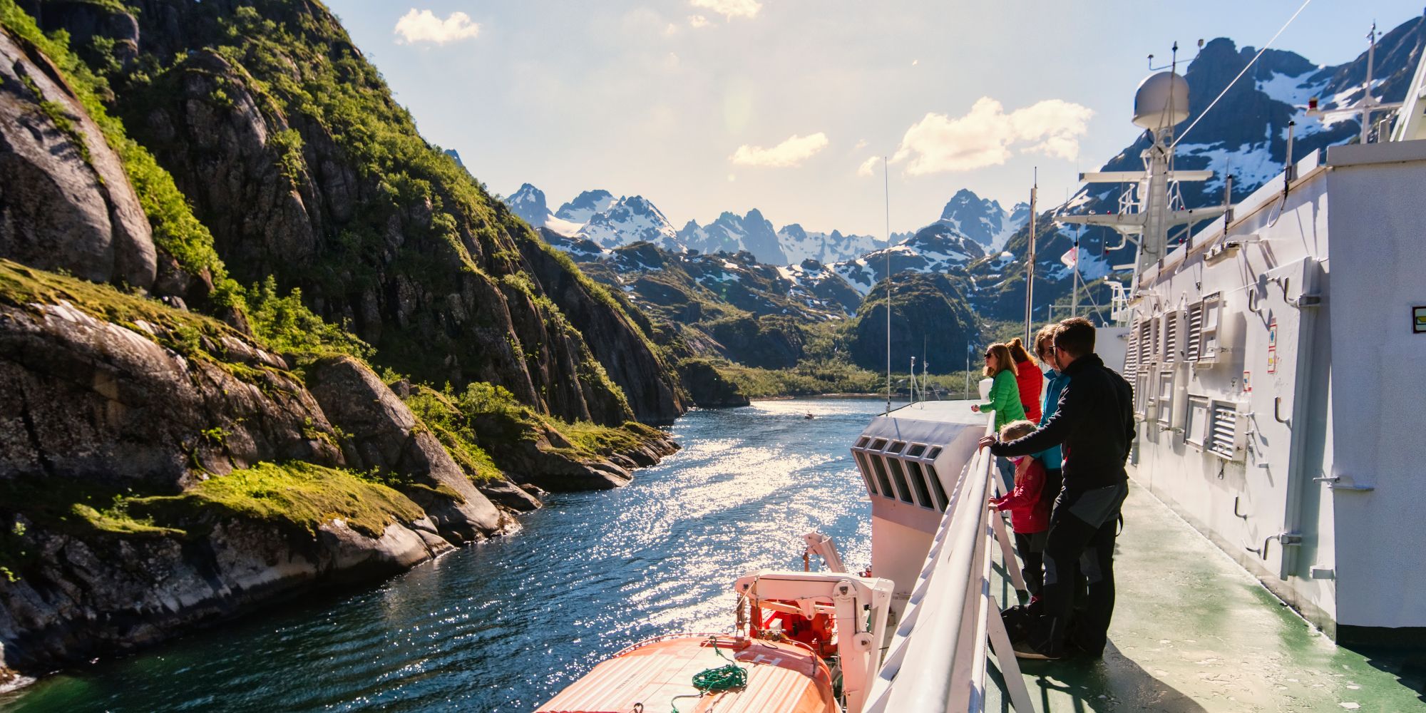 Folk som reiser med Hurtigruten