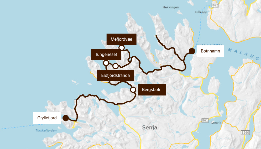 A map of Senja