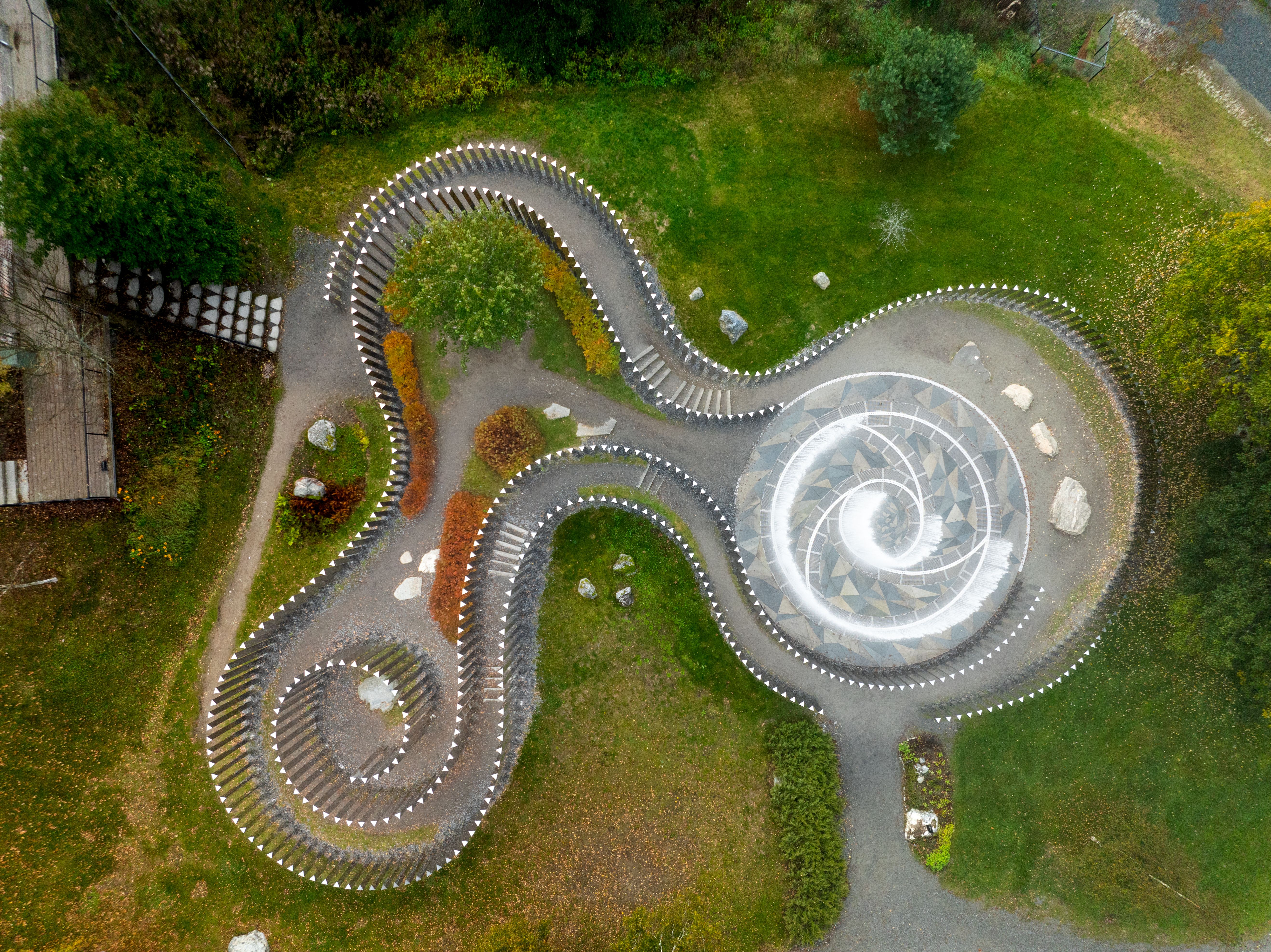 "Path of Silence" by Jeppe Hein at Kistefos sculpture park