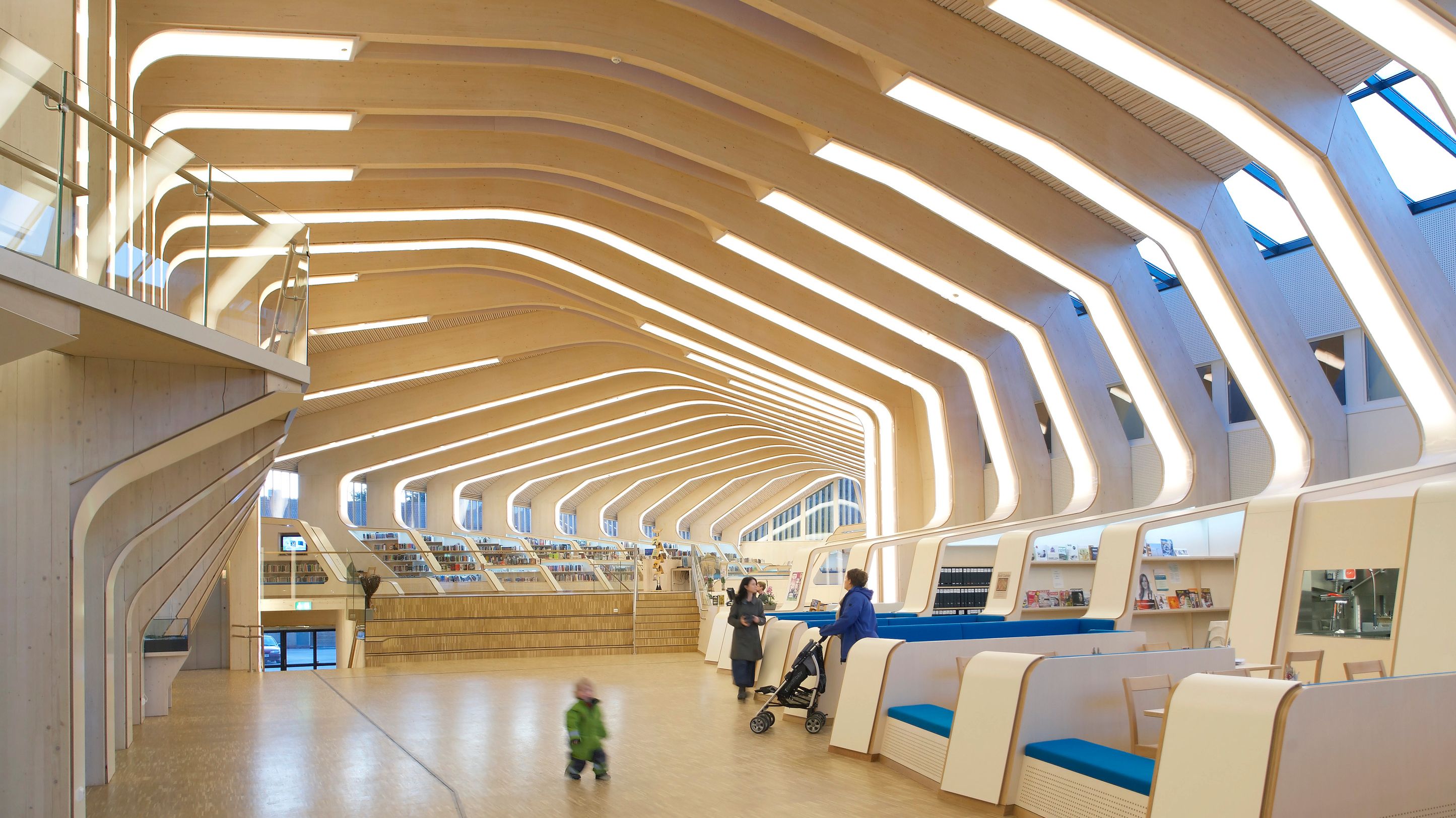 Inside Vennesla library, 1 of 6 library's you should visit while in Norway.