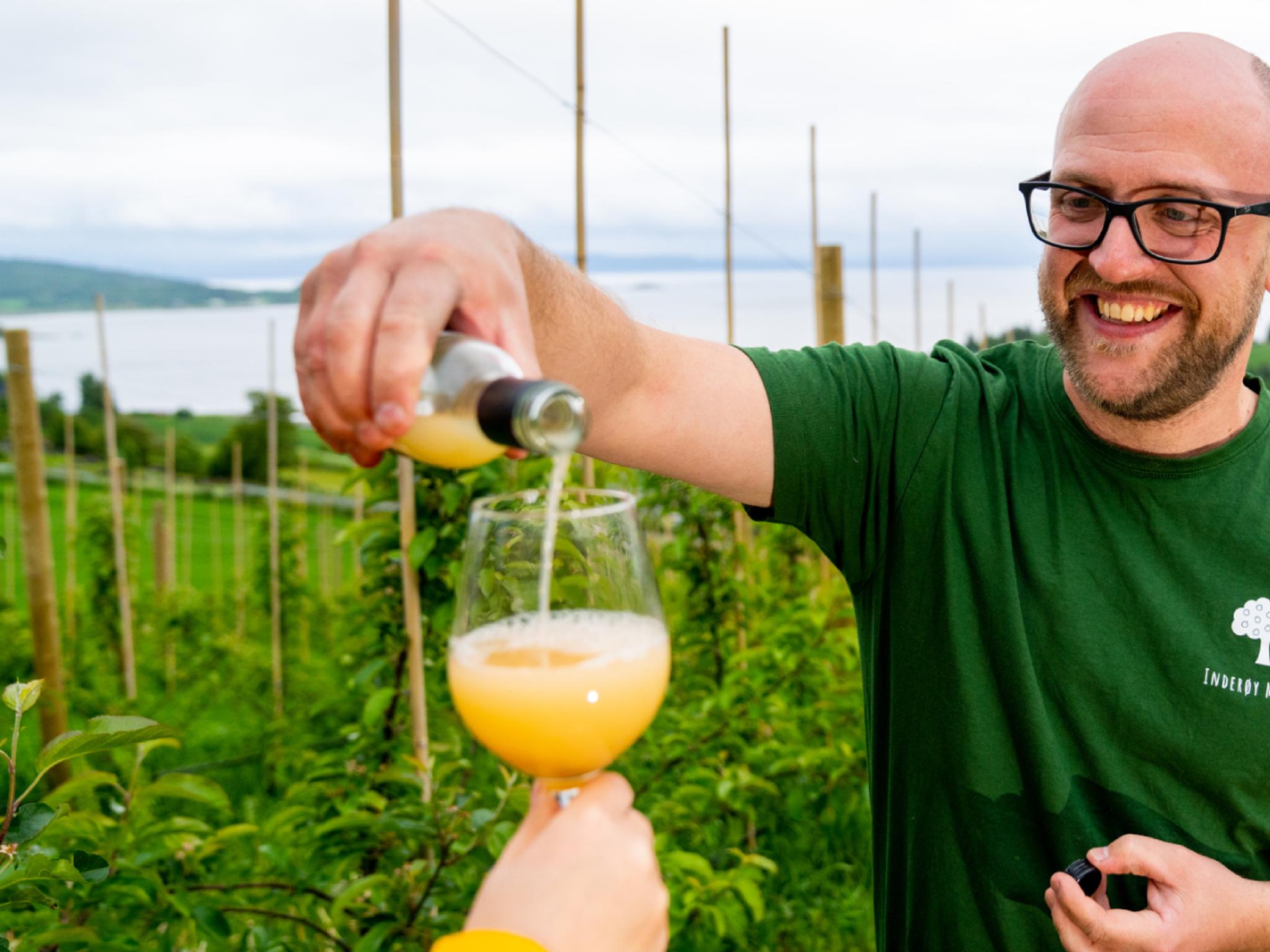 Eplemost fra Inderøy Mosteri i Trøndelag, Norge.