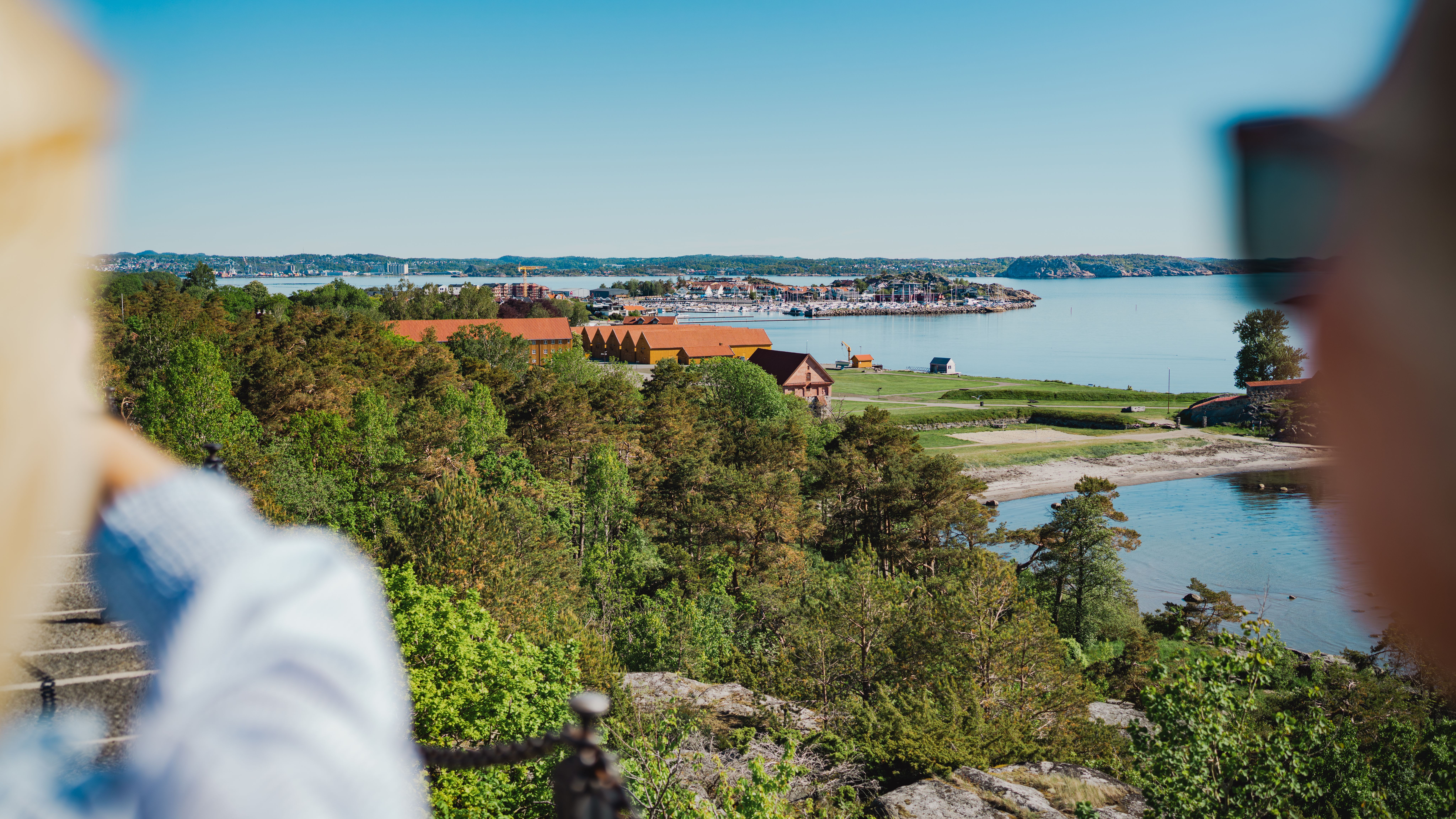 The view of Stavern from the top of a monument