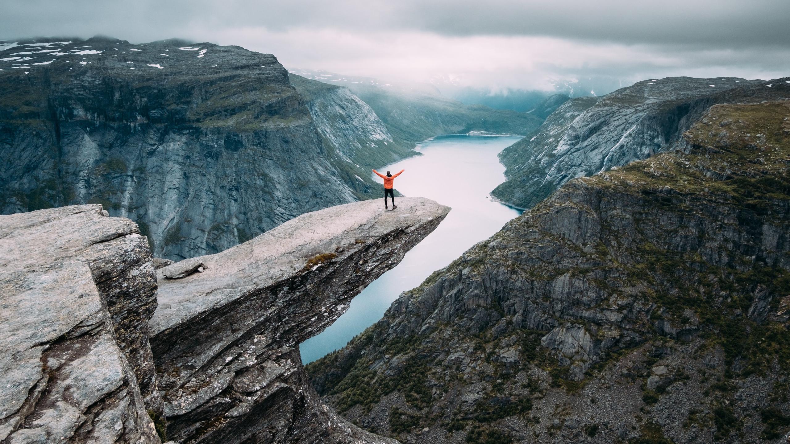 Hiking Trolltunga in Fjord Norway