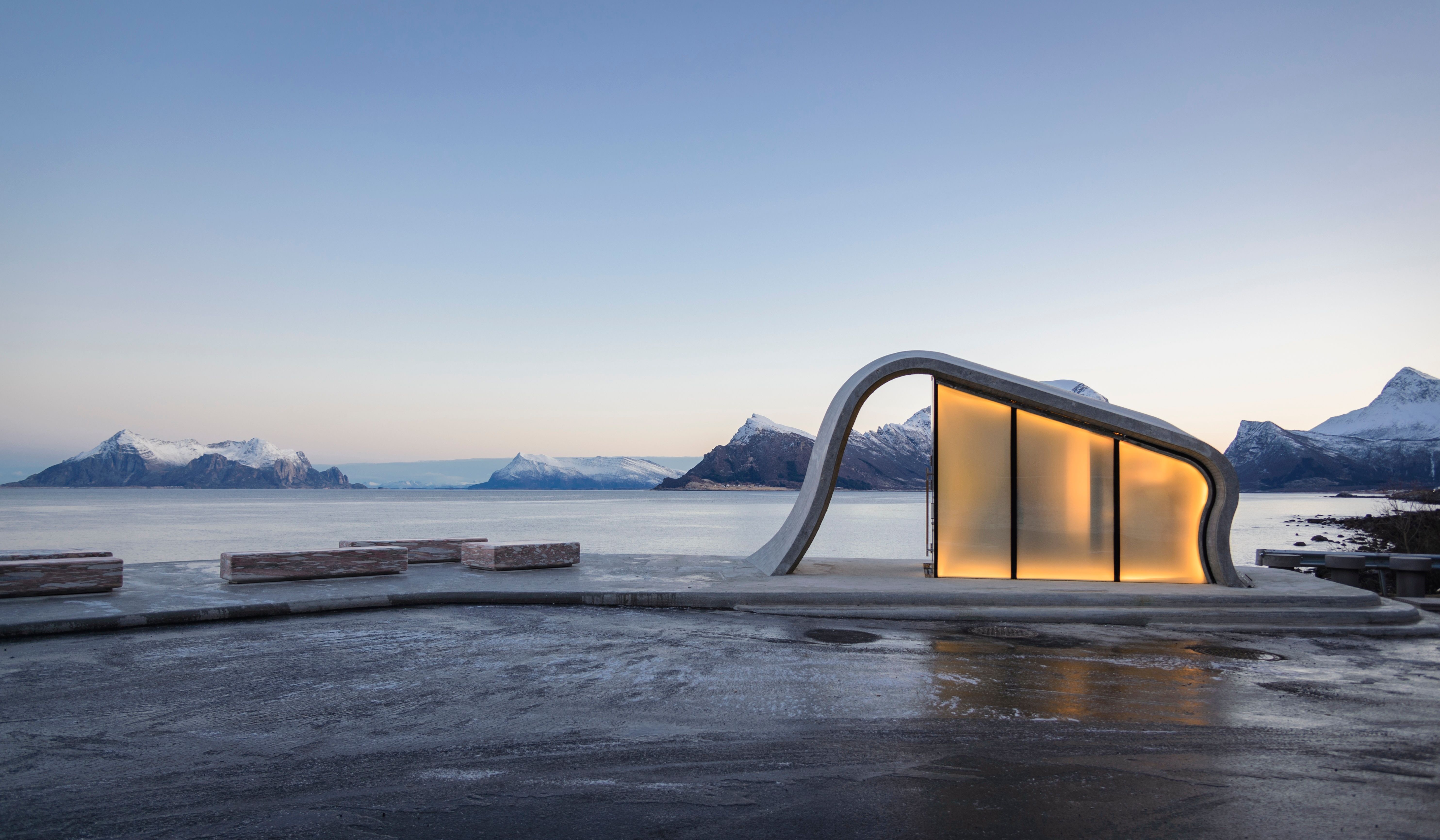 Restroom Ureddplassen, Norwegian Scenic Route Helgelandskysten in Northern Norway