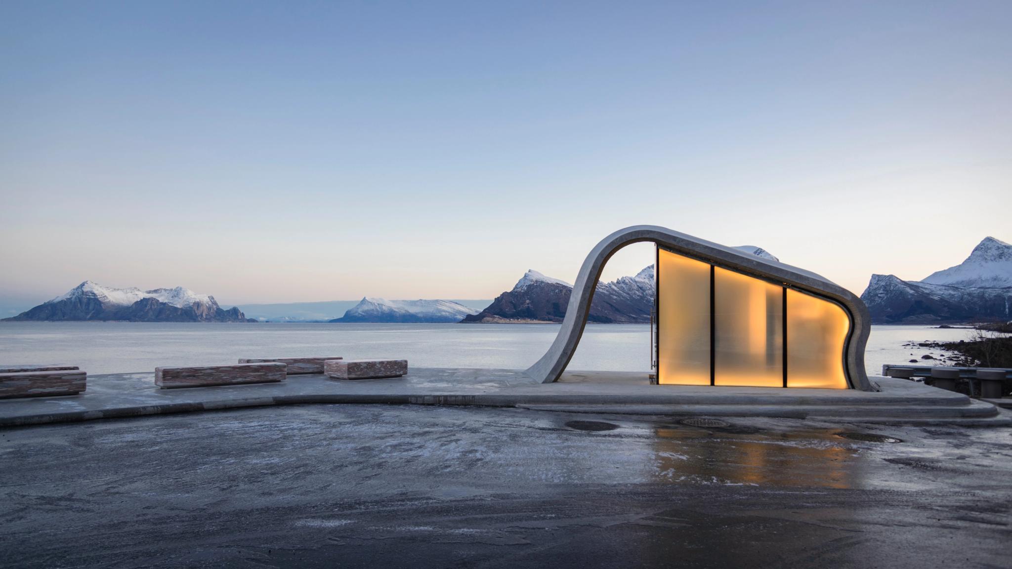 Restroom Ureddplassen, Norwegian Scenic Route Helgelandskysten in Northern Norway