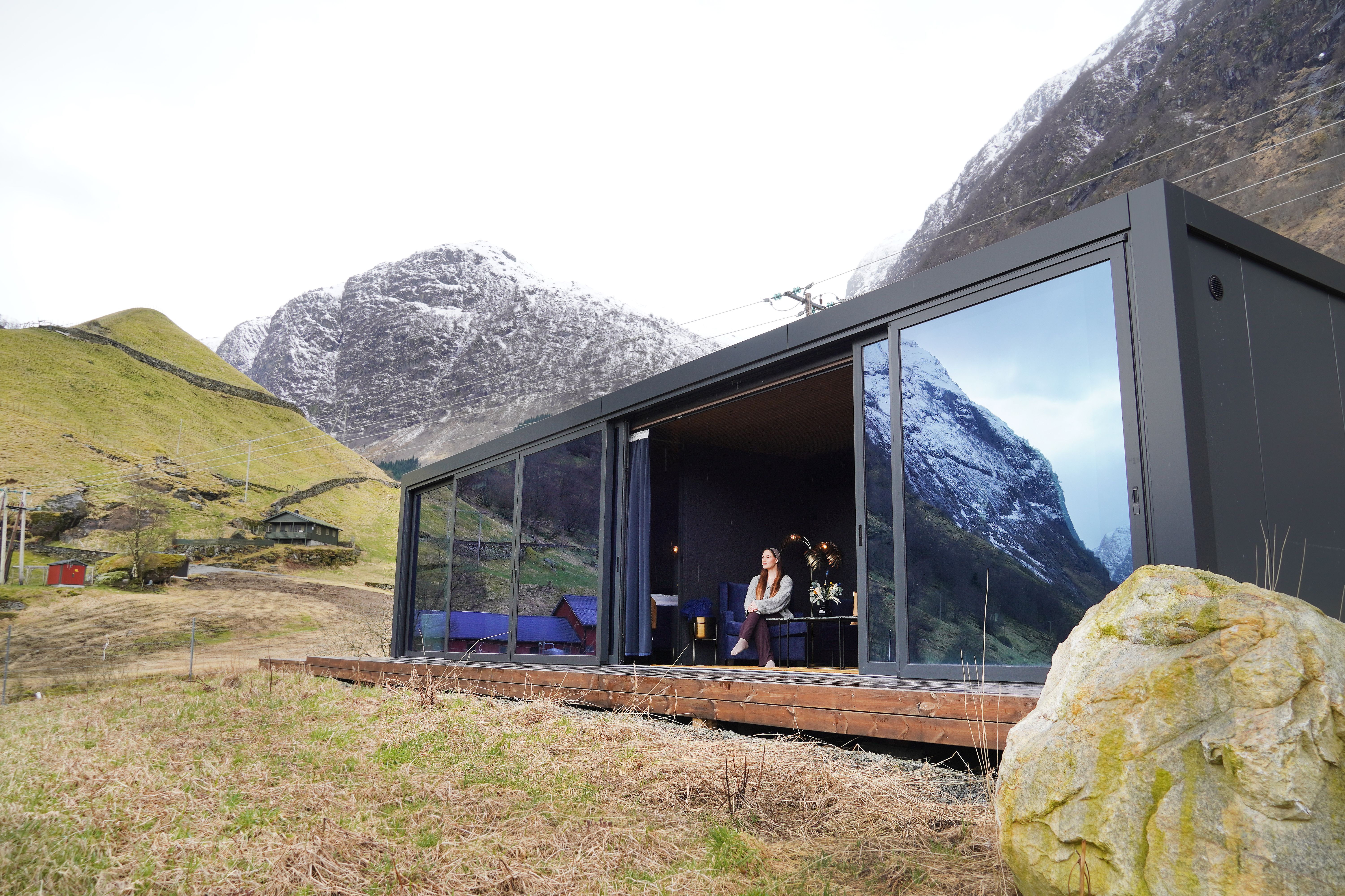 A woman at Sølvane Gard in Nordfjord