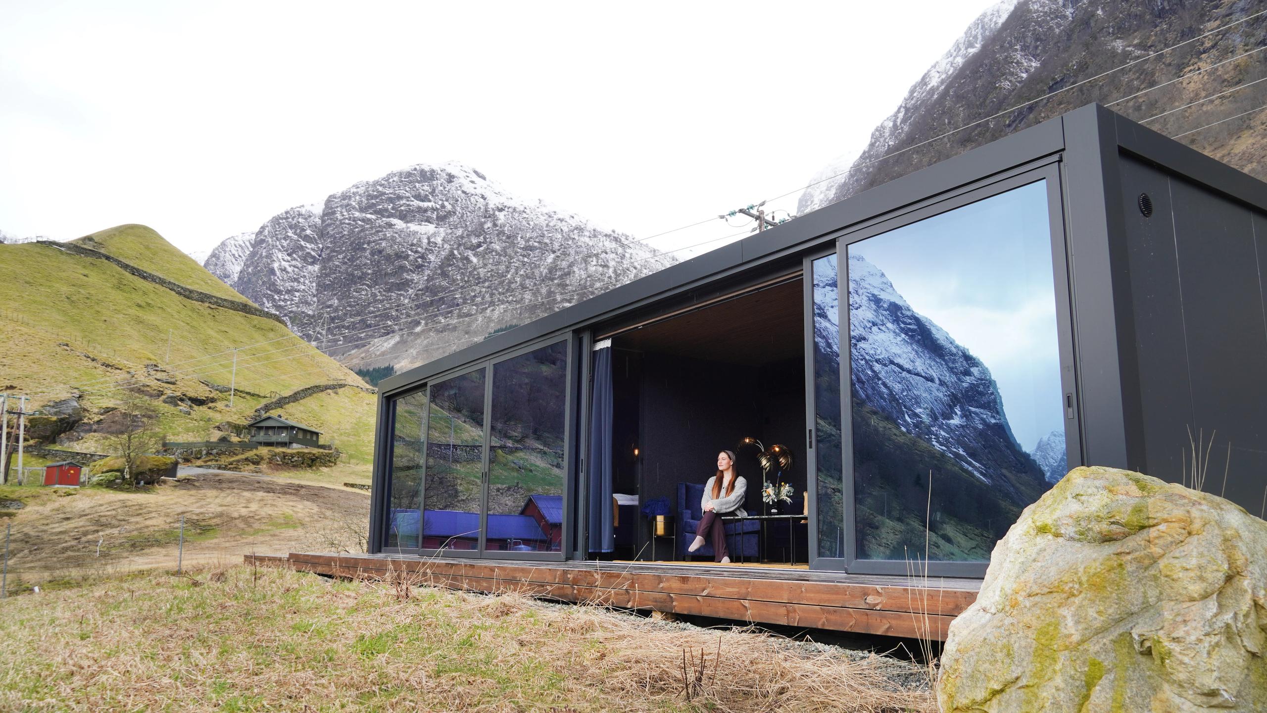 A woman at Sølvane Gard in Nordfjord