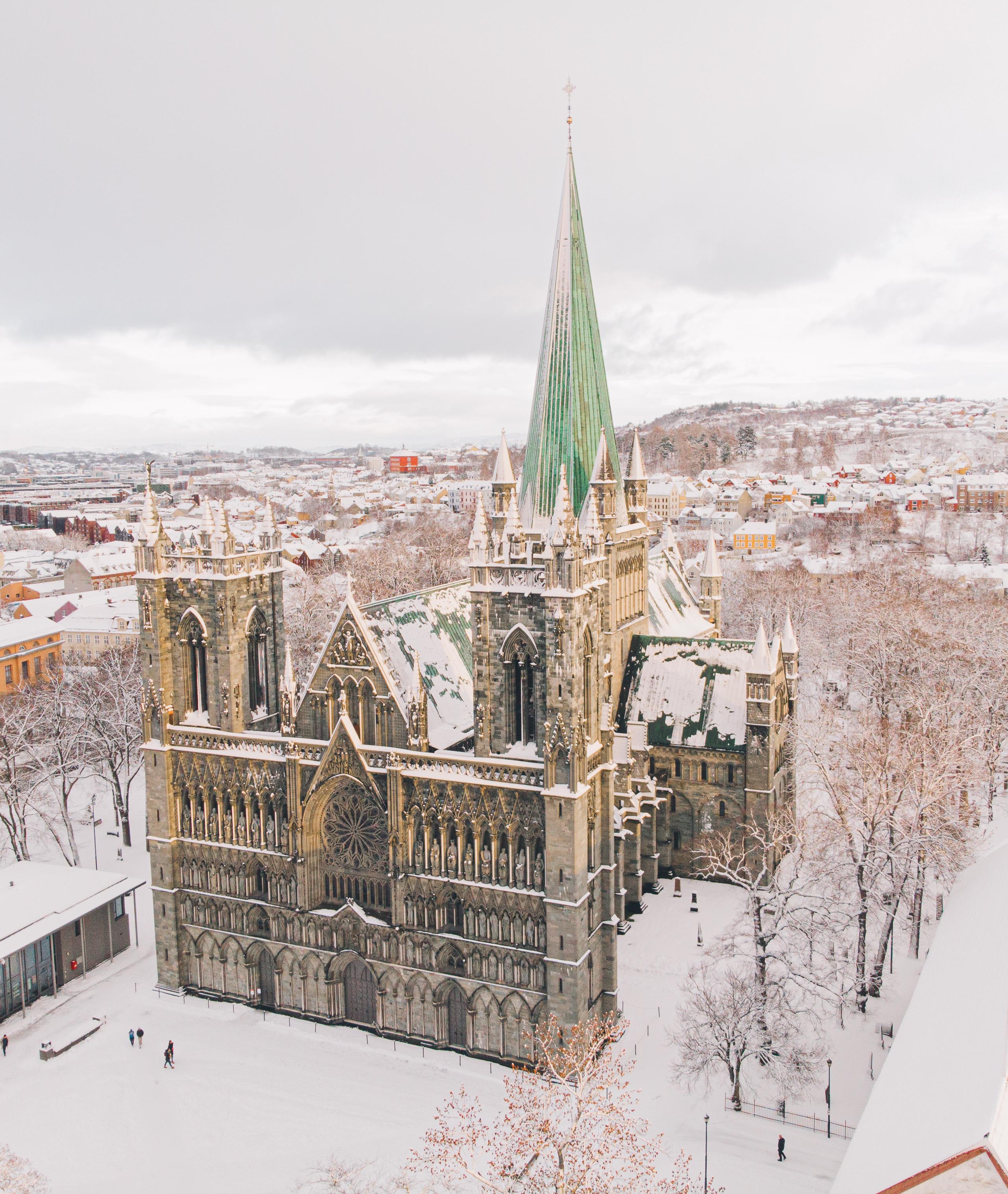 The Nidarosdomen cathedral in Trondheim, Trøndelag