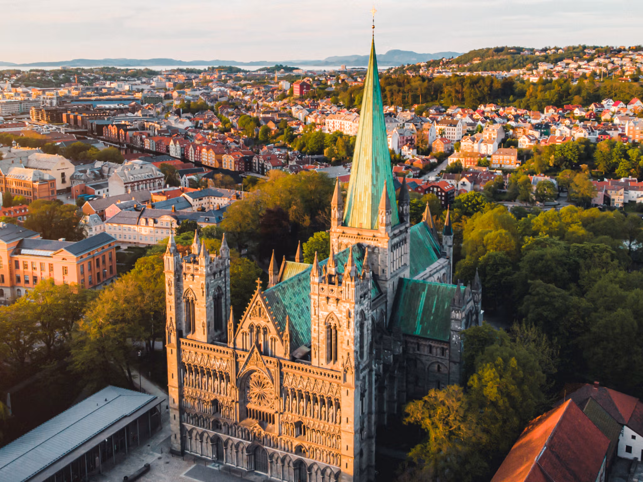 The Nidarosdomen cathedral in Trondheim, Trøndelag